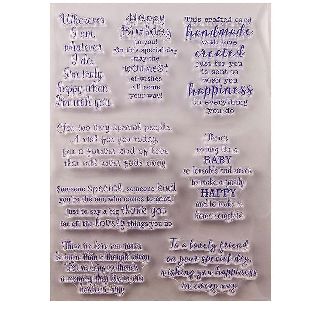 نعمة يقتبس سيليكون واضح ختم ختم DIY سكرابوكينغ النقش ألبوم الصور الأصفر