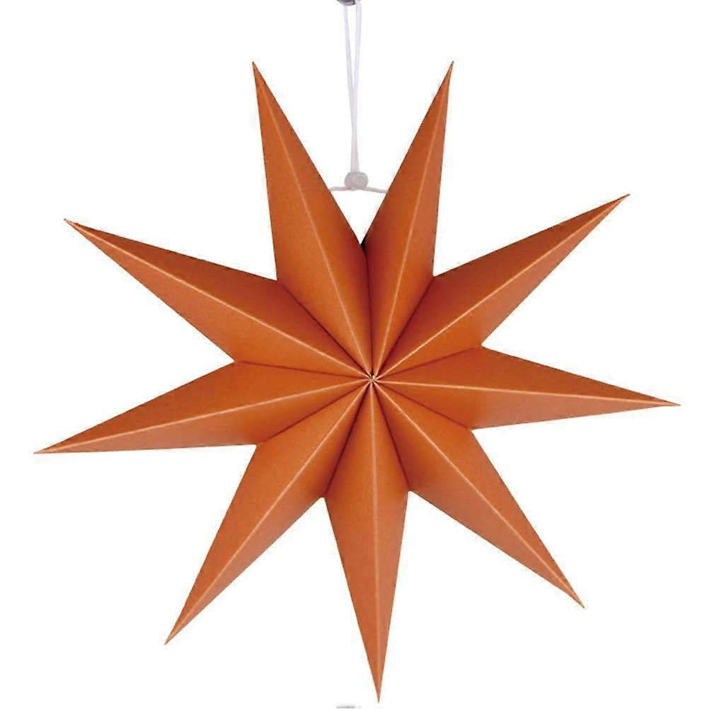 9 Pointed Paper Star Lantern for LED Light Decoration - 20-Inch Ceiling Lampshade, Colorful Hanging Light Fixture