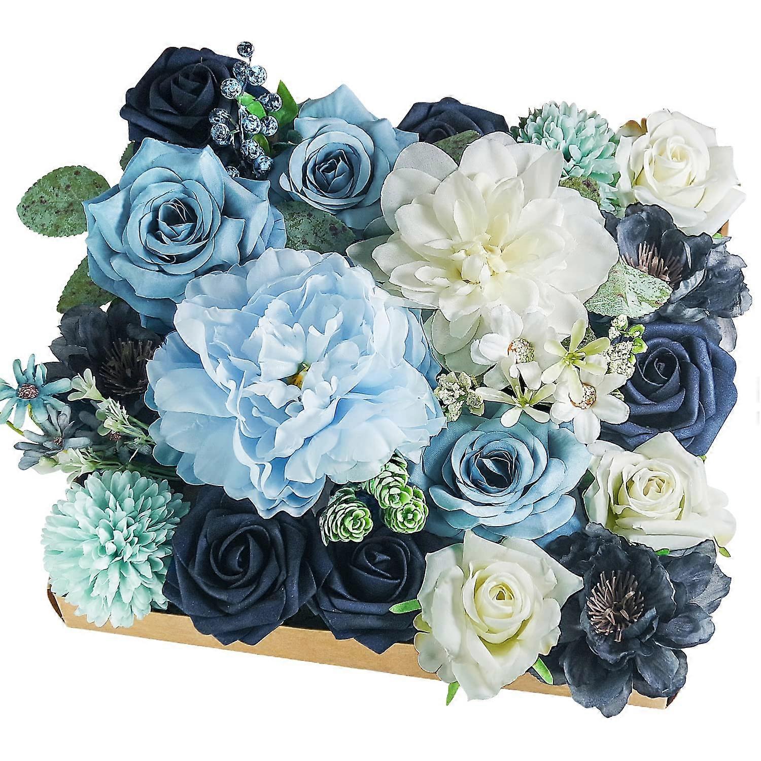 25pcs Artificial Roses with Stems for Wedding Decor, Home Decoration, Realistic Flowers, Multi-Color Options