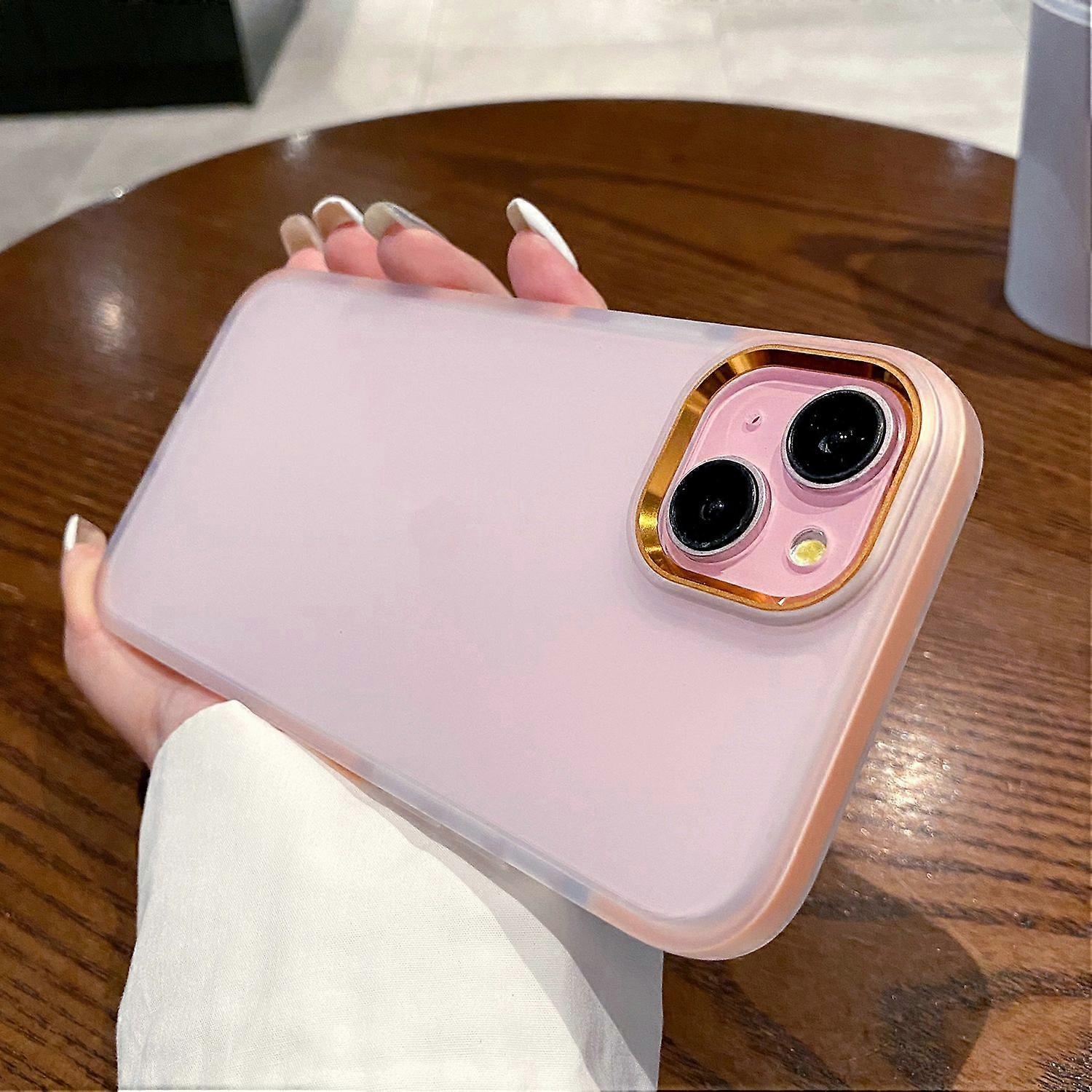 For iPhone 14 Case TPU+PC Translucent Matte Anti Drop Phone Back Cover