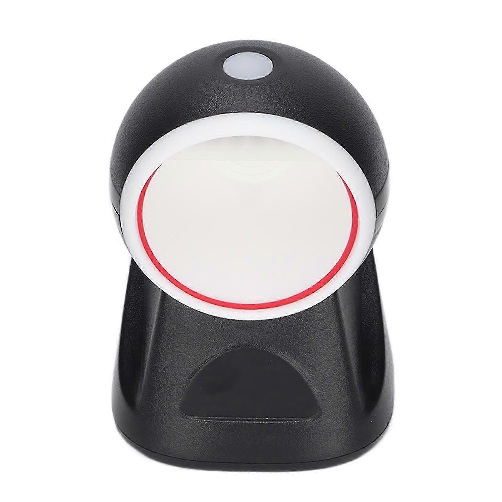 Desktop Barcode Scanner Plug And Play Convenient Stable Efficient Hands Free Barcode Reader For Store Restaurant