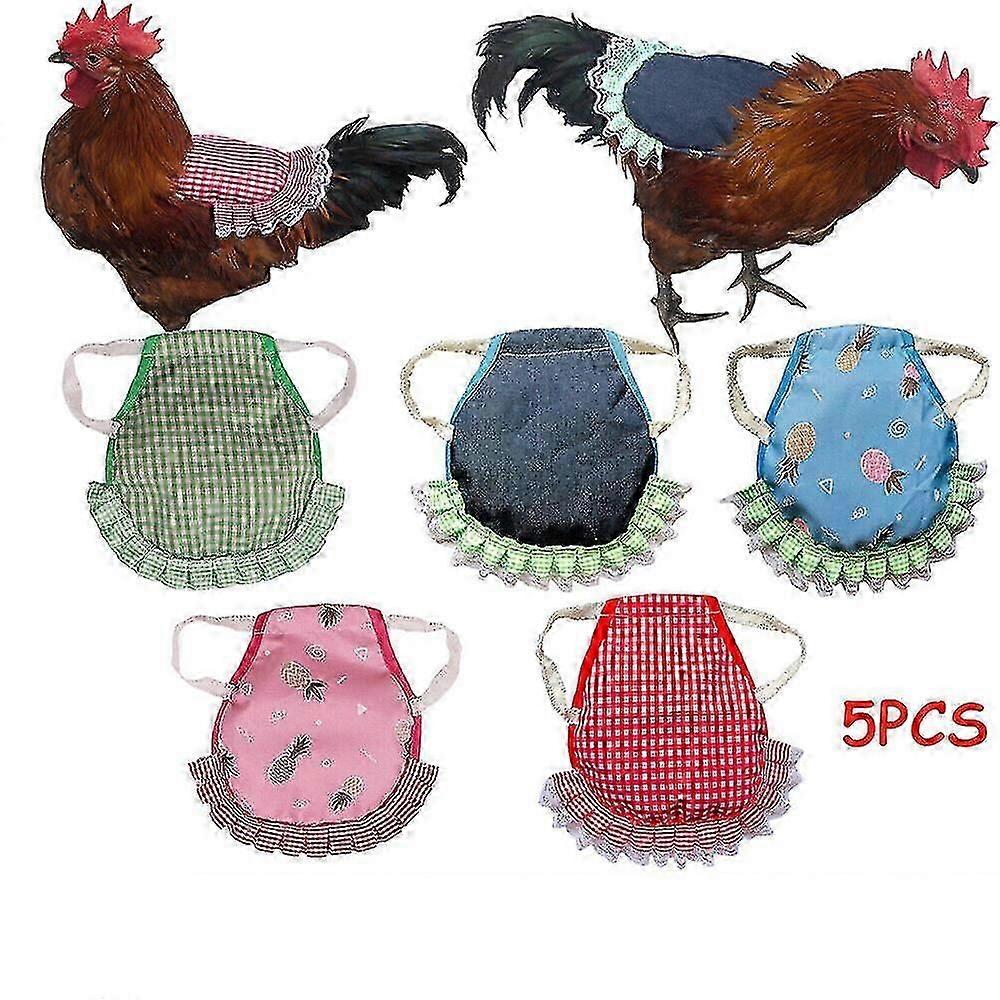 5PCS Chicken Saddle Adjustable Hens Aprons Back Wing Feather Protection Presents