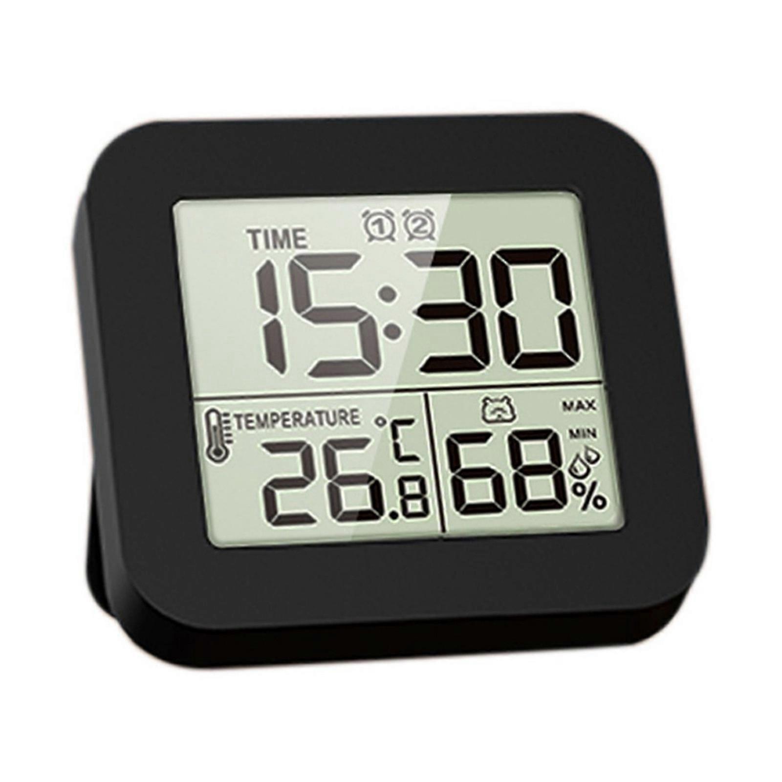 LCD Digital Display Hygrothermograph Humidity Meter Temprature Meter Multifunctional Clock Timer Recyclable Timing Two Sets Of Alarms Clock Digital