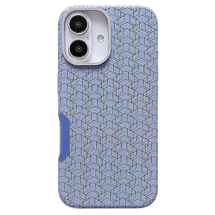 Compatible For iPhone 16 Plus Case Compatible with MagSafe Anti-Drop PU+TPU Phone Cover Geometric Pattern