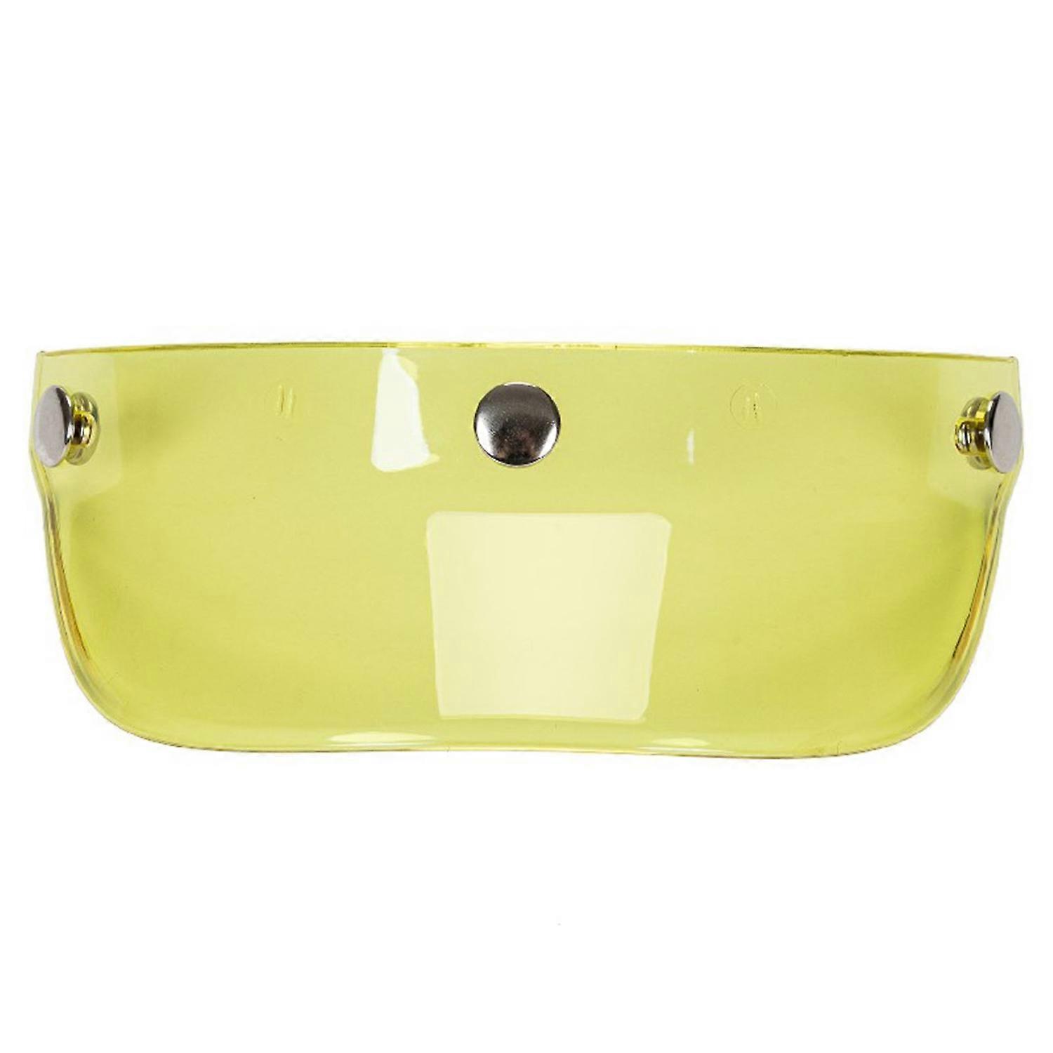 Universal 3 Snap-Button Visor Flip Up Wind Shield for Open Face Motorcycle Helmet