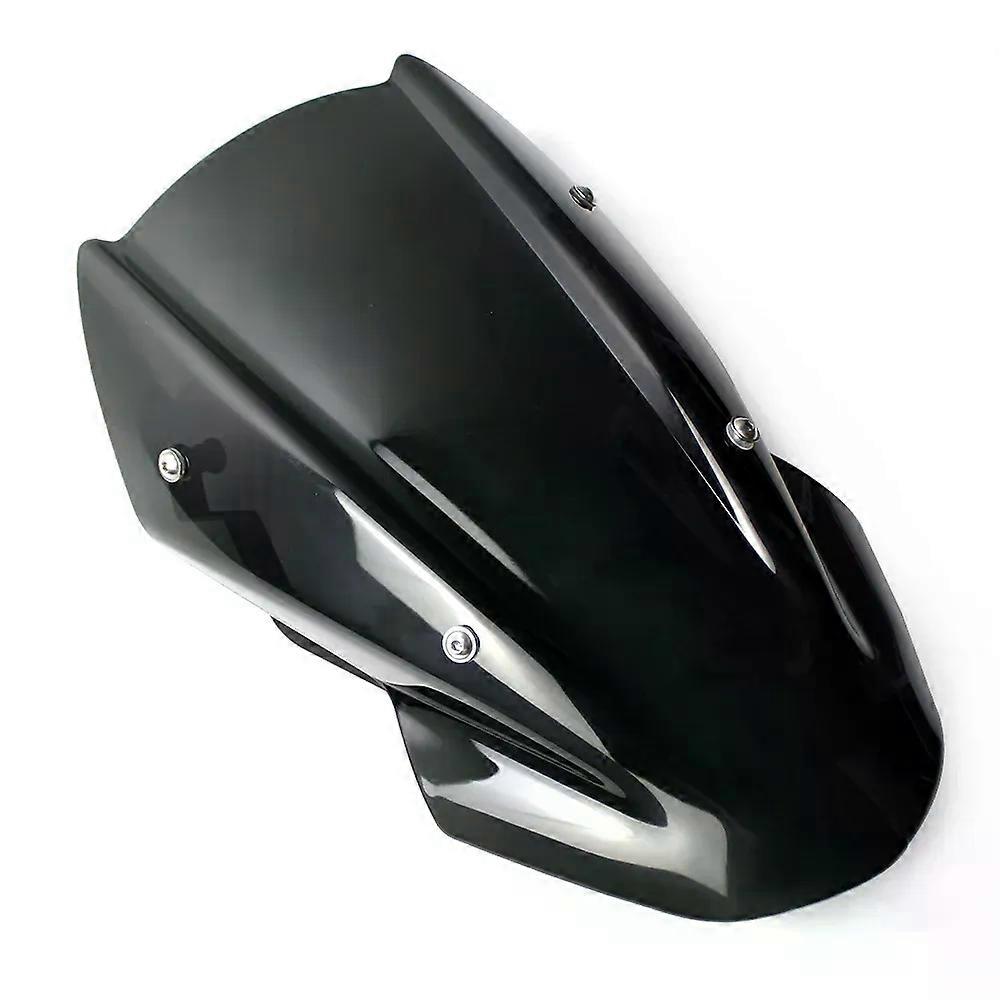compatible for Z650 Z-650 2017 2018 2019 Double Bubble Windscreen Windshield Shield Screen Visor Parabrisa with Bracket Motorcycle MAXP