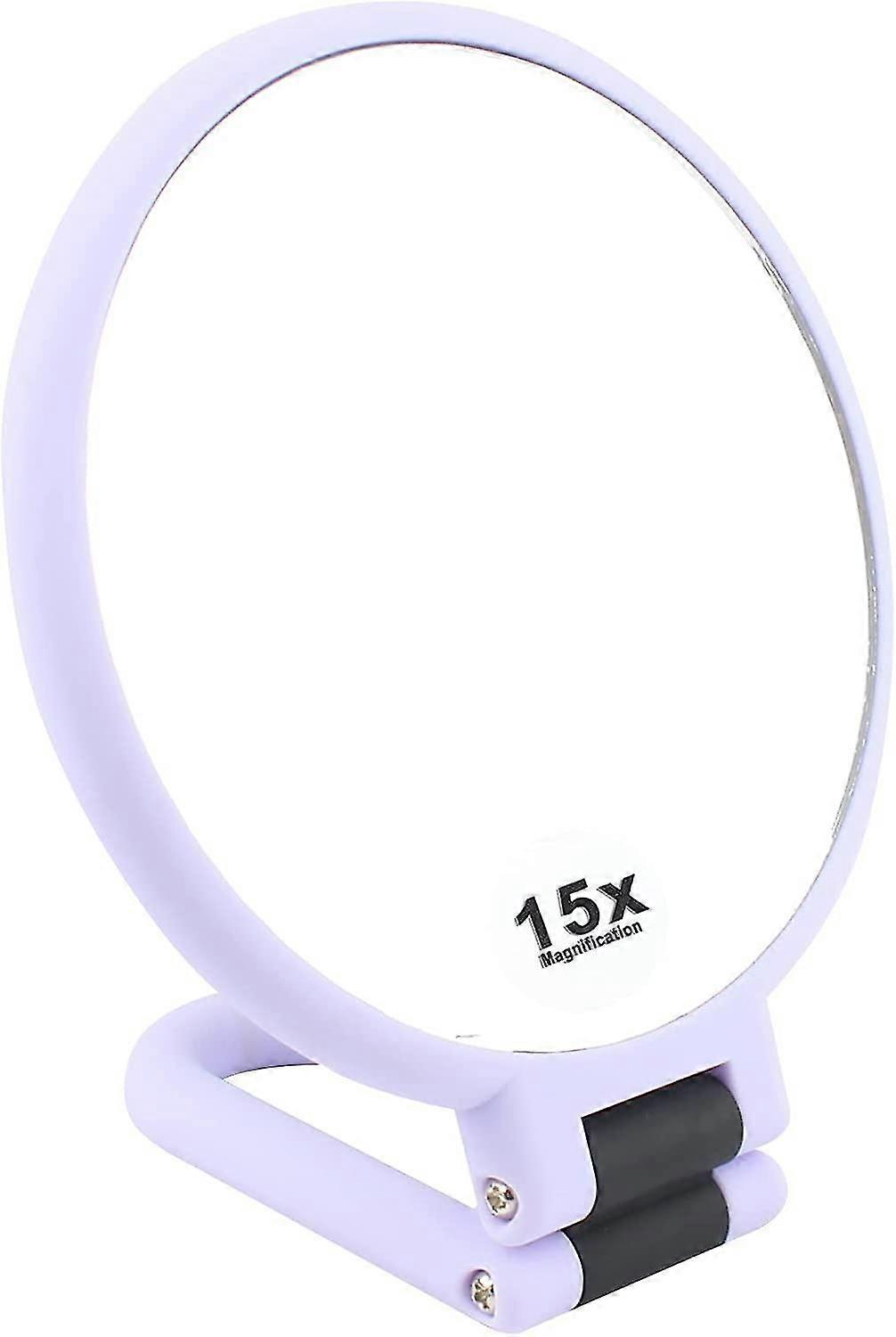 15x Magnifying Makeup Mirror, Magnifying Handheld Mirror, Travel Foldable Hand Held Mirror Portable Cosmetic Mirror