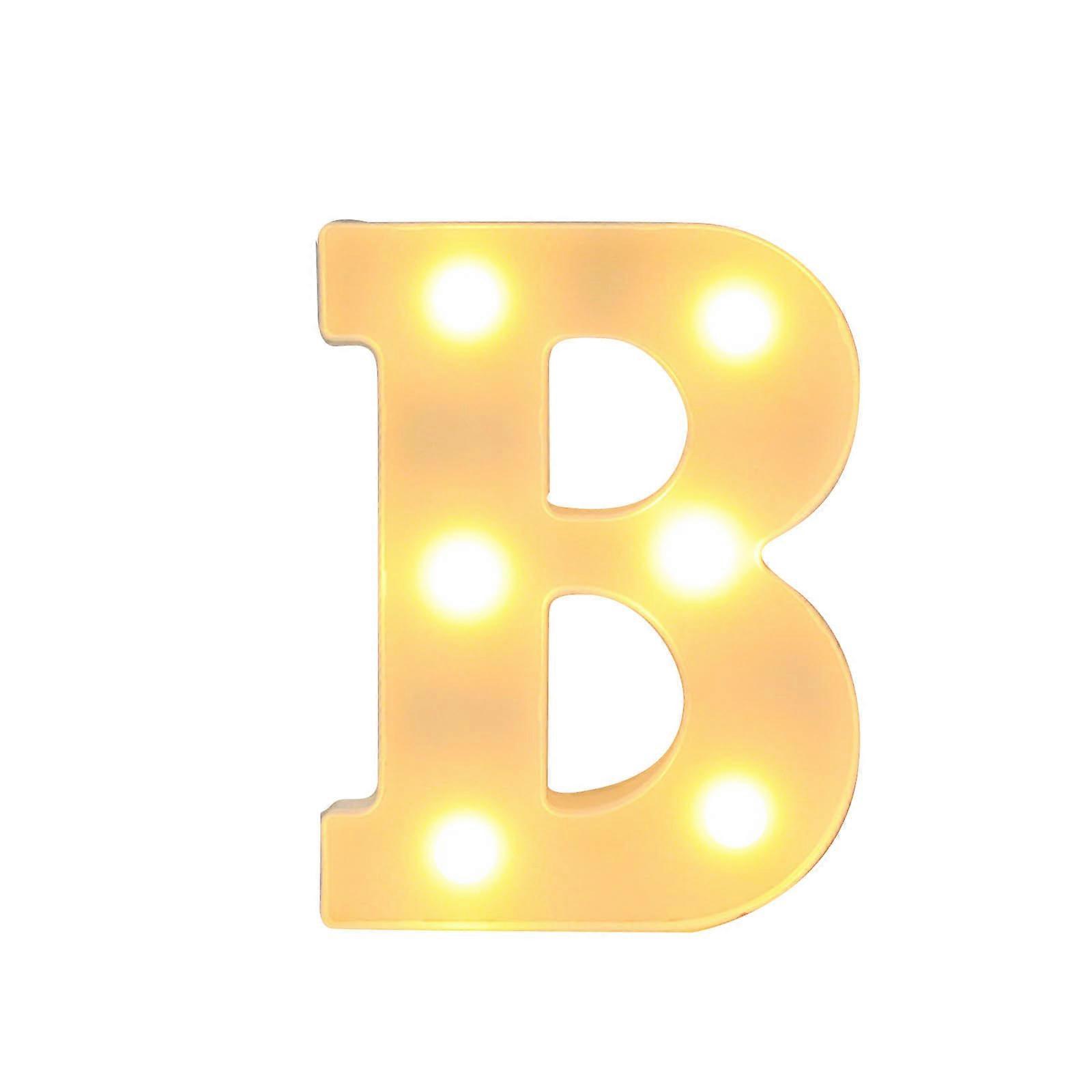 Alphabet LED Letter Lights Light Up White Plastic Letters Standing Hanging A-M &