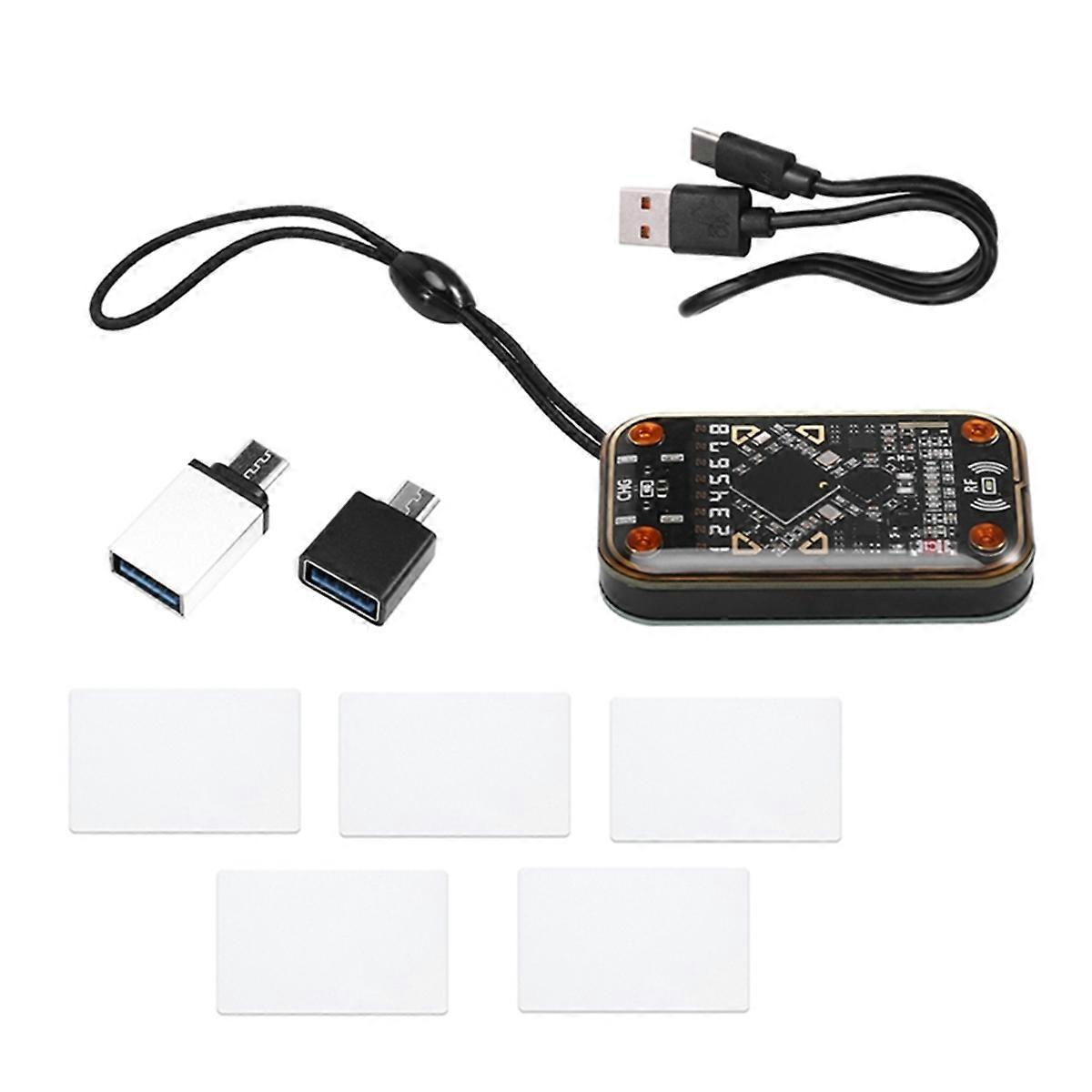 RFID Smart Chip Reader+5XCUID Card Smartcard Emulator RFID Emulator Read Writer EM125Khz IC 13.56Mhz Support Clone Card