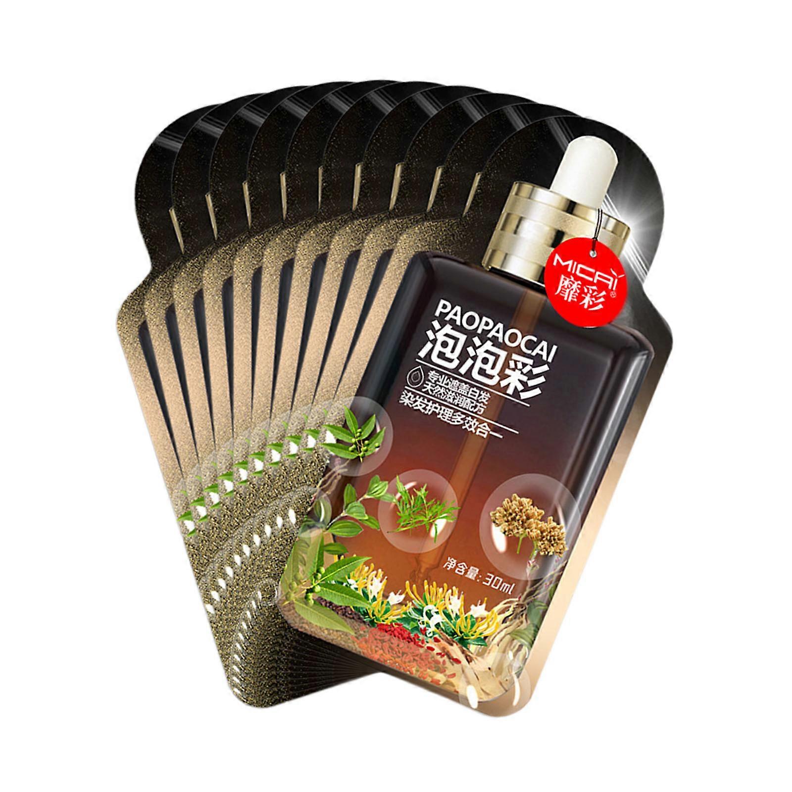 الشعر النباتي 30 مل 10 عبوات صندوق الشعر لتغطية الشعر الرمادي كريم صبغ الشعر بألوان الفاكهة شعر نباتي طبيعي