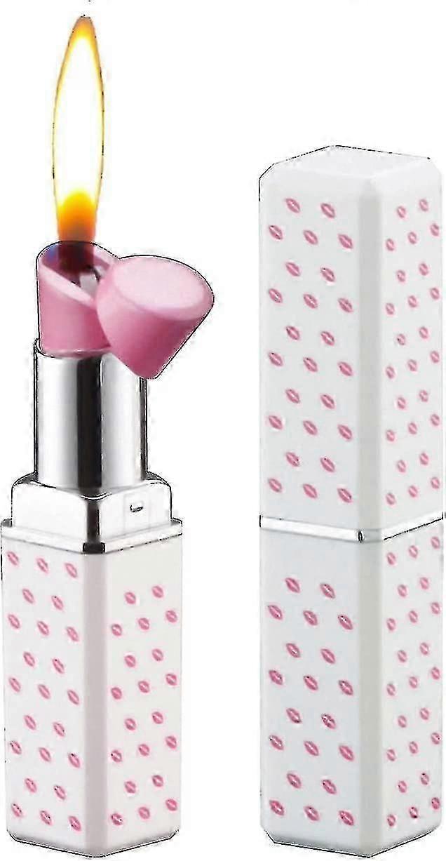 Creative Lipstick Lighter, Soft Flame Butane Lighter, Adjustable Open Flame Lighters, Lipstick Shaped Butane Lighter Refillable Novelty Lighter For Fi