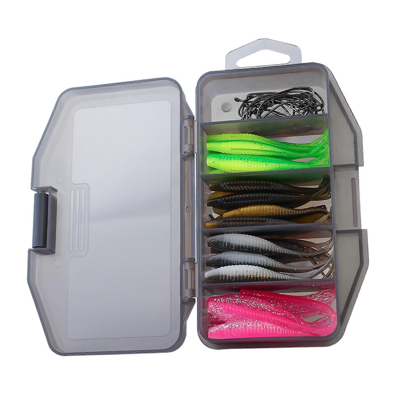 40x Soft Fishing Lures Artificial Baits for Walleye Crappie