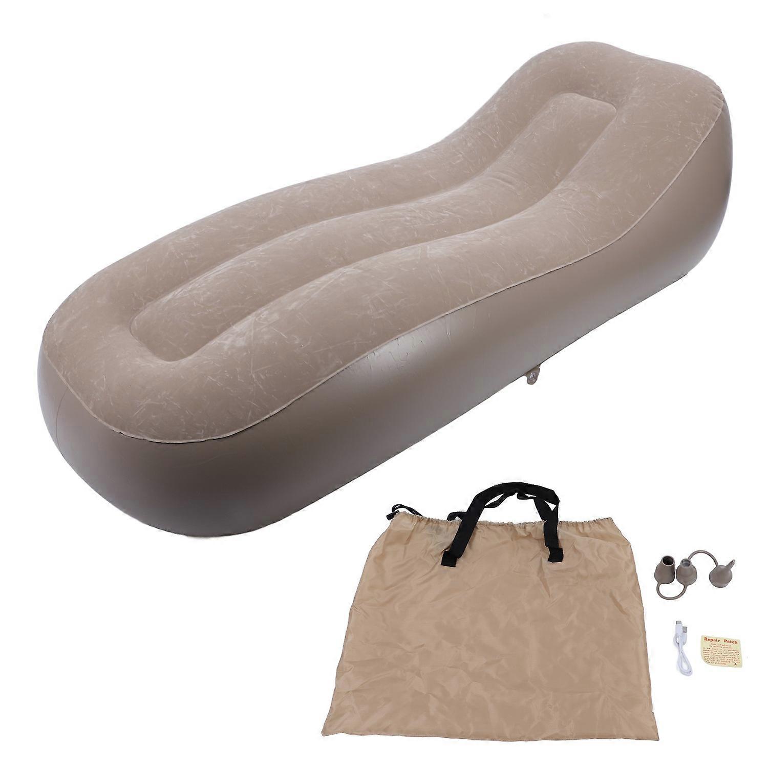 Ultra Wide Inflatable Lounger Self Inflatable Couch Portable Blow Up Sofa Chair with Built in Pump f