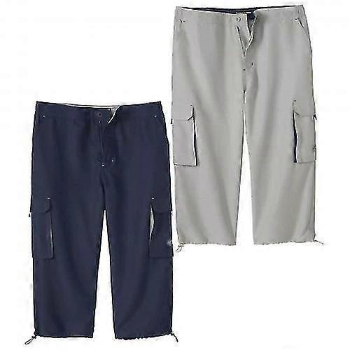 Für Herren Crop Cargohose mit elastischer Taille (2er-Pack)