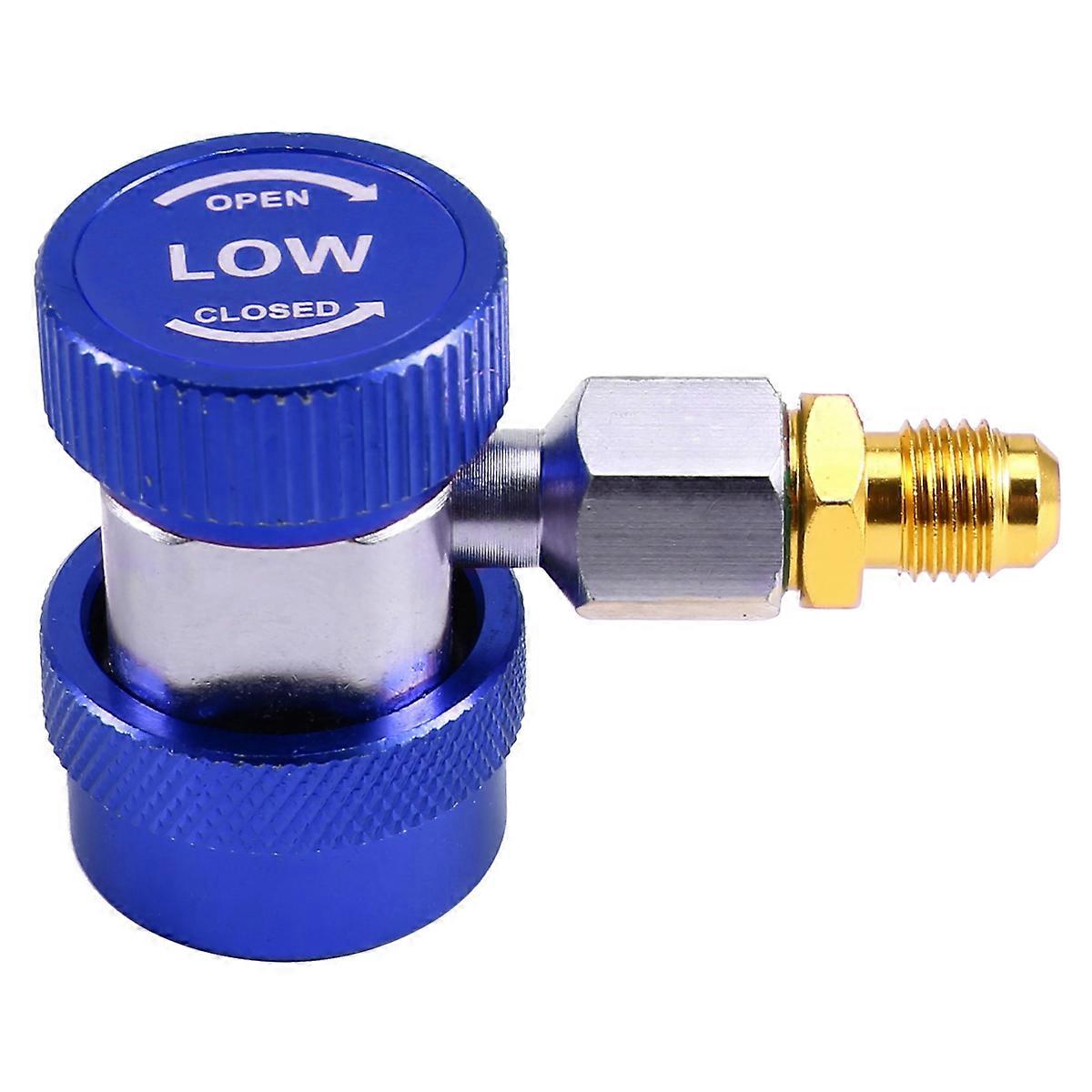 R134A Car Air Conditioner Fluoride Converter Quick Coupler Connector Adapter Adjustable Auto Repair Tools Blue