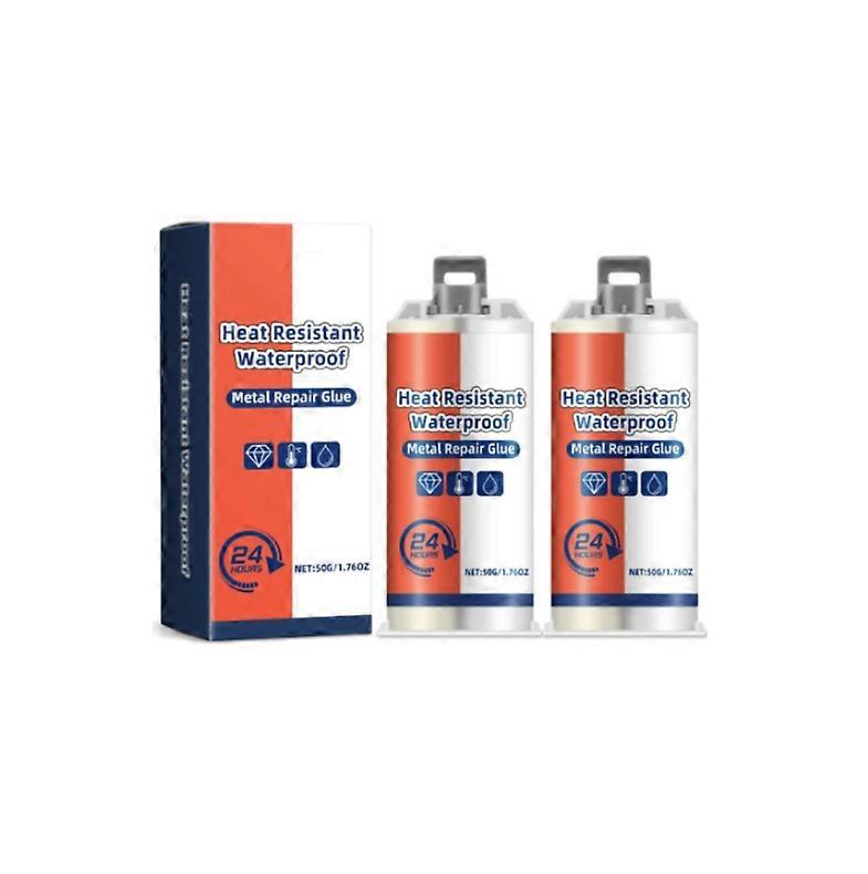 2x Ab Strong Foundry Glue, Epoxy Liquid Weld Filler, Heavy Duty Metal Repair Paste