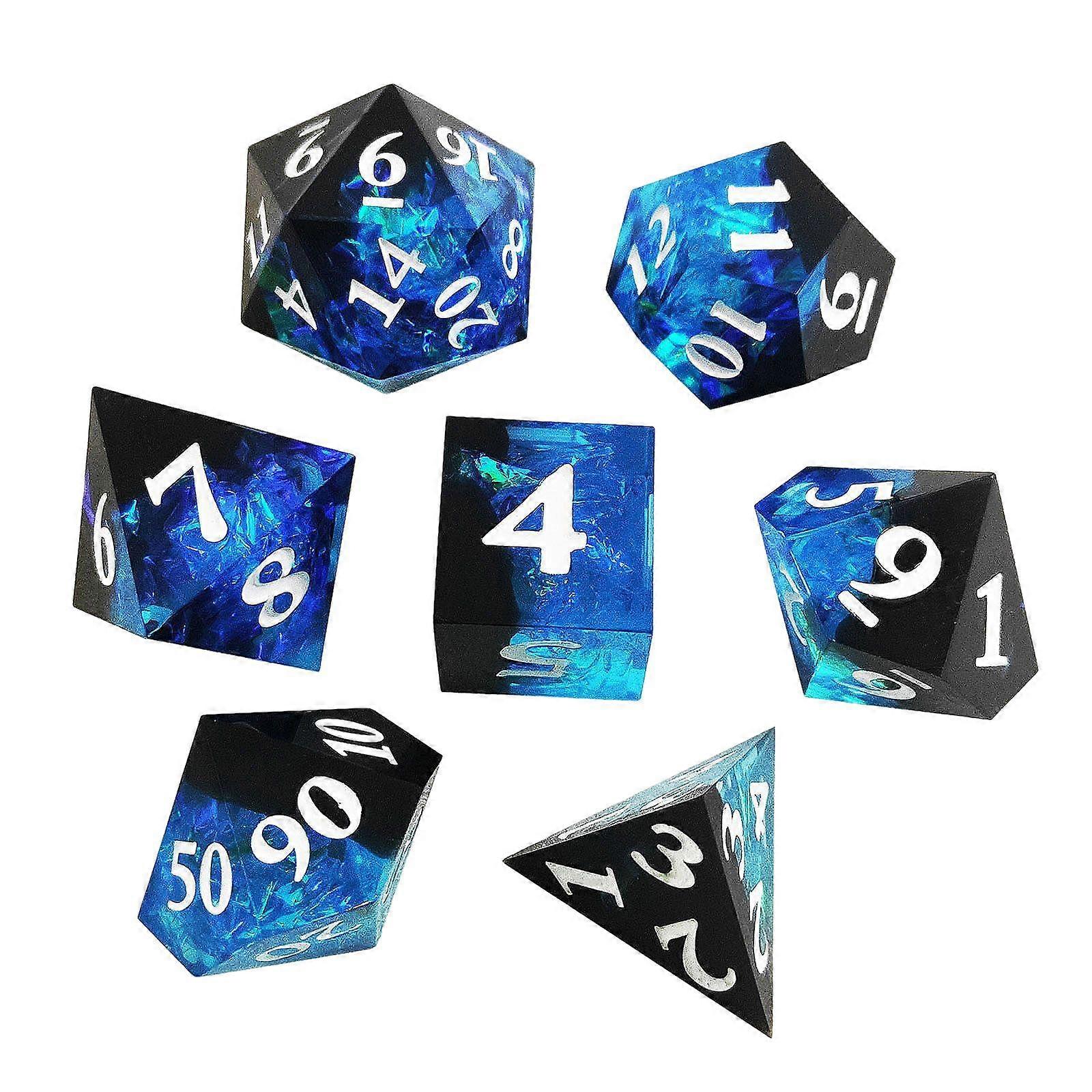 7 Pieces Portable Polyhedral , Table Game for Bar Role Playing party Cafe