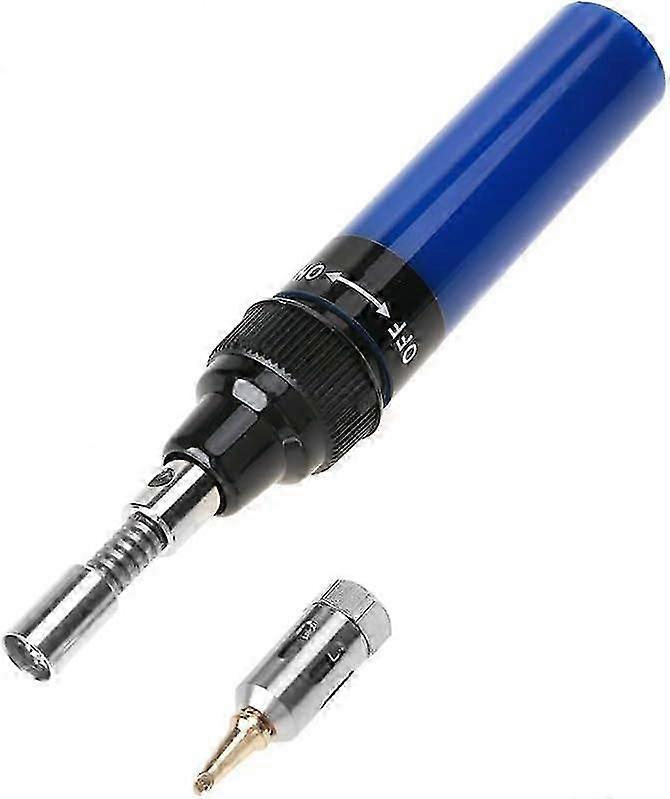 Butane Cordless Gas Soldering Iron Gas Torch Soldering Iron Solder Gun Pen Tool 1300 (Blue)