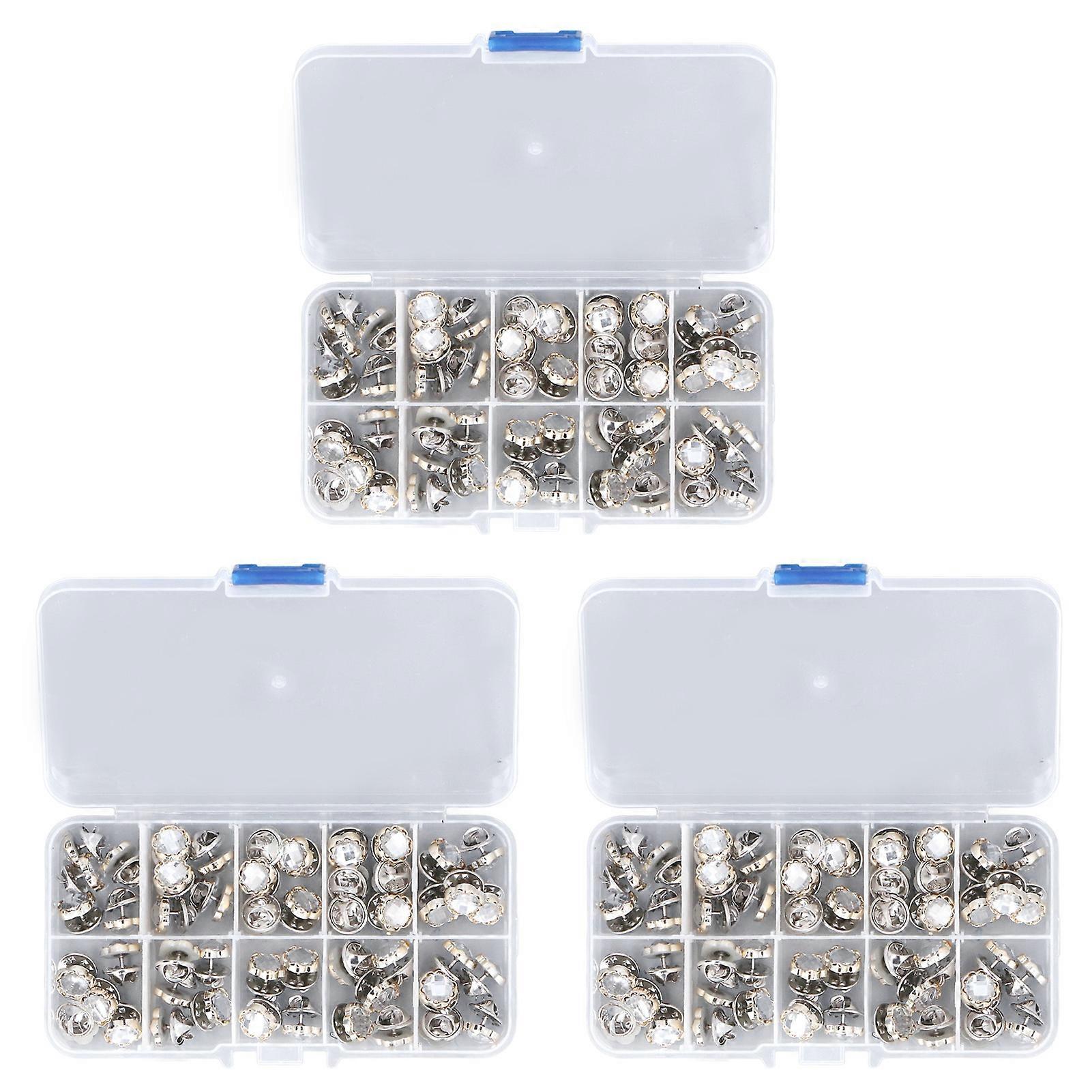 150 Pcs Button Pins Anti Emptied Corrosion Resistant Removable Brooch Pin with Storage Box DIY Crafts Leather Processing