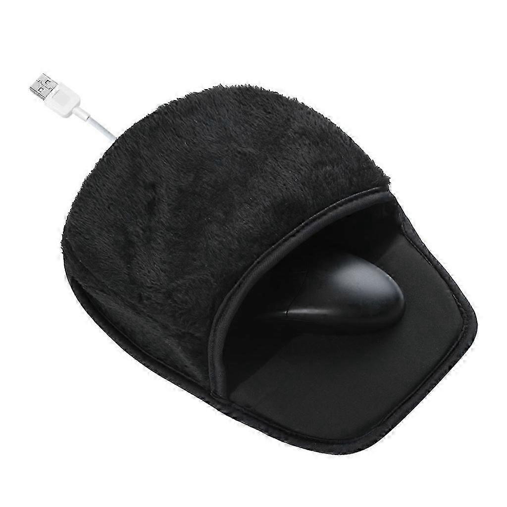 USB-Powered Heated Mouse Pad for Gaming, Hand Warmer with Super Soft Plush - 29x22cm