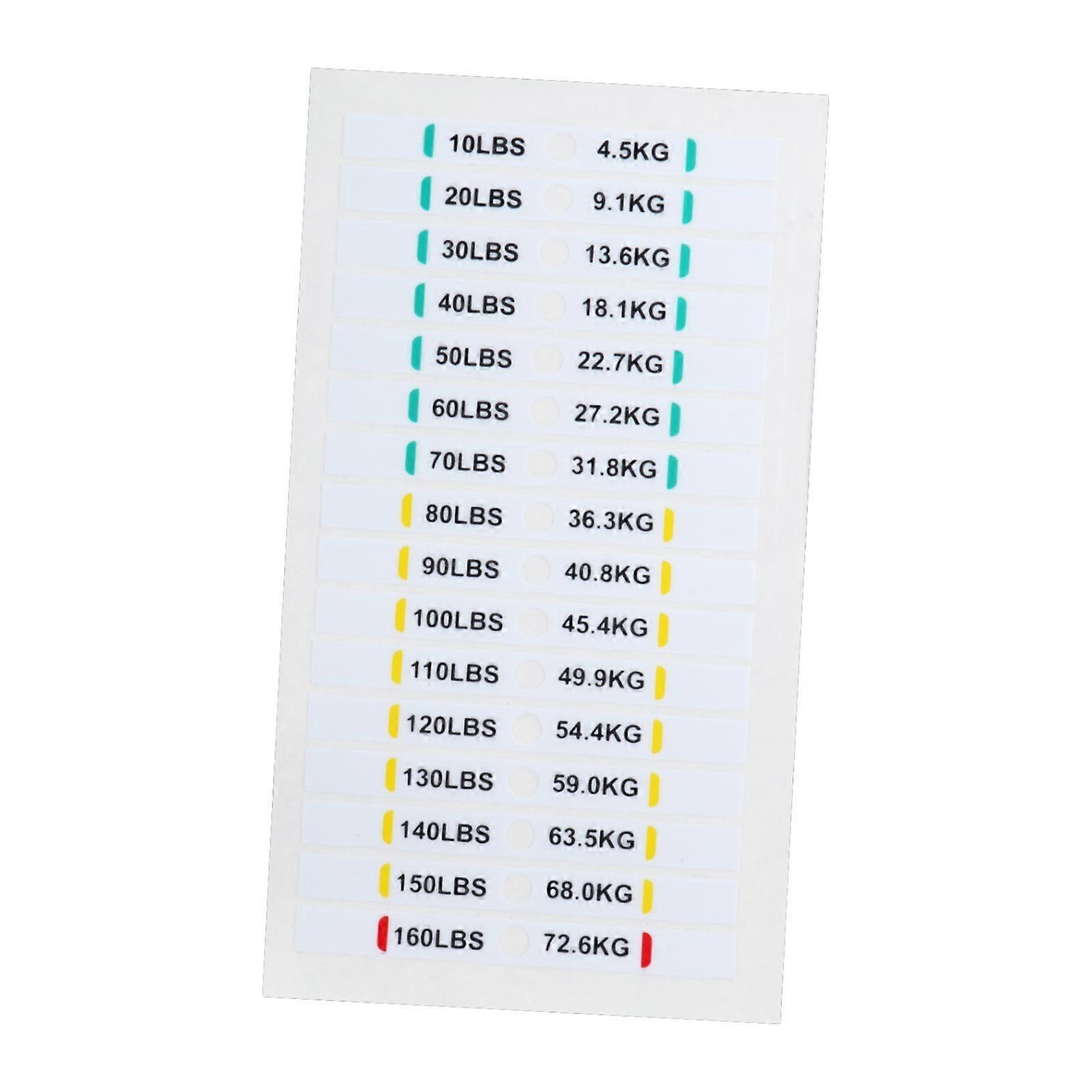 Weight Stack Labels Weight Stickers Weighted Block Label Sticker Decals Weight