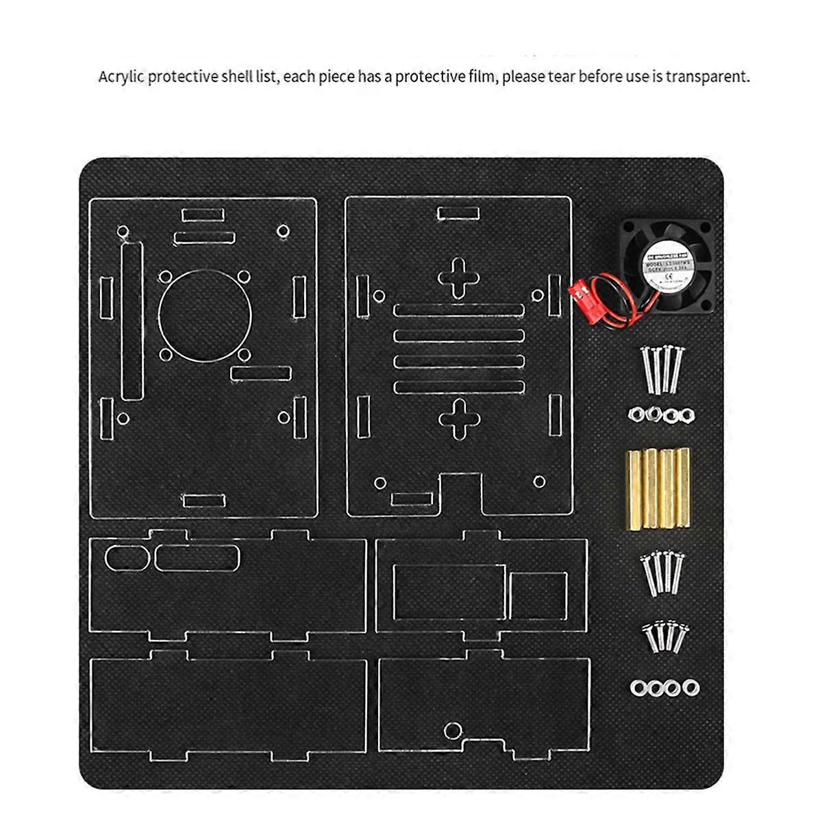 For 5 Acrylic Case+Cooling Fan