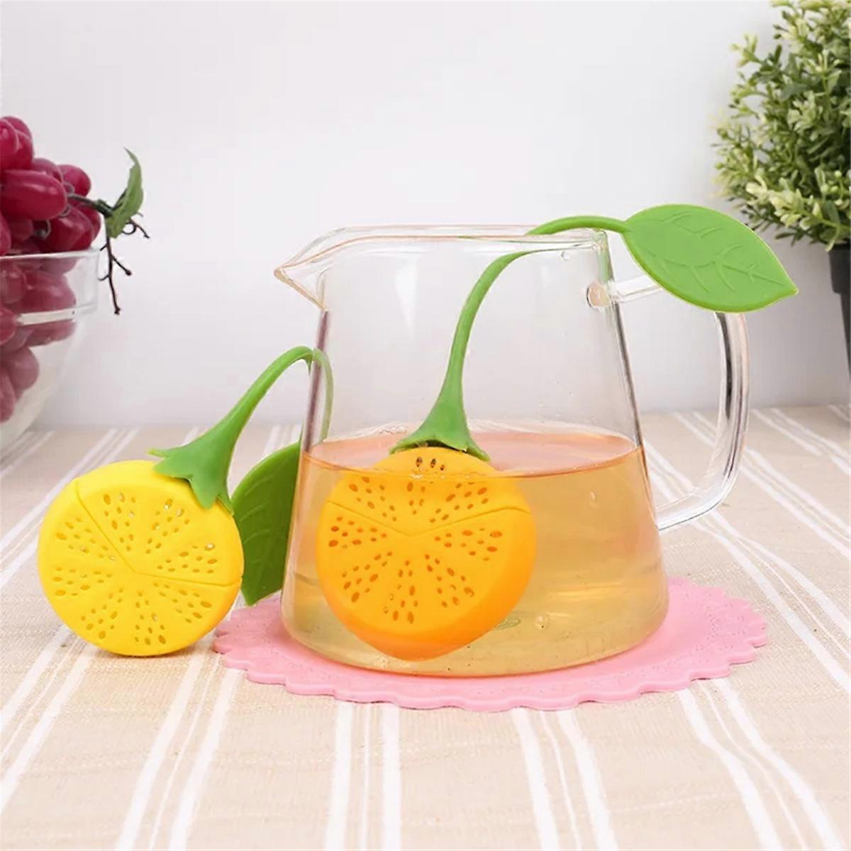 Loose Tea Leaf Strainer Silicone Tea Infuser Lemon