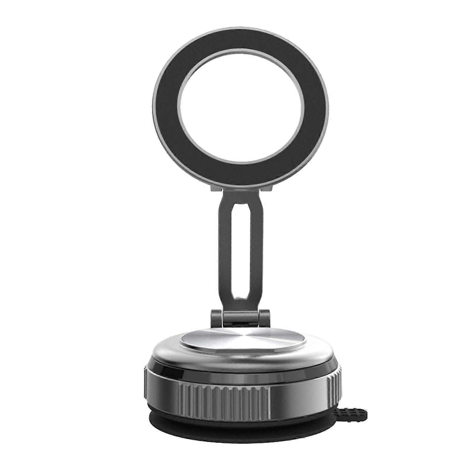 Windshield Magnetic Smartphone Mount Support Bracket with Vacuum Suction 360 Degree Rotatable for Navigation Video Calls  Black