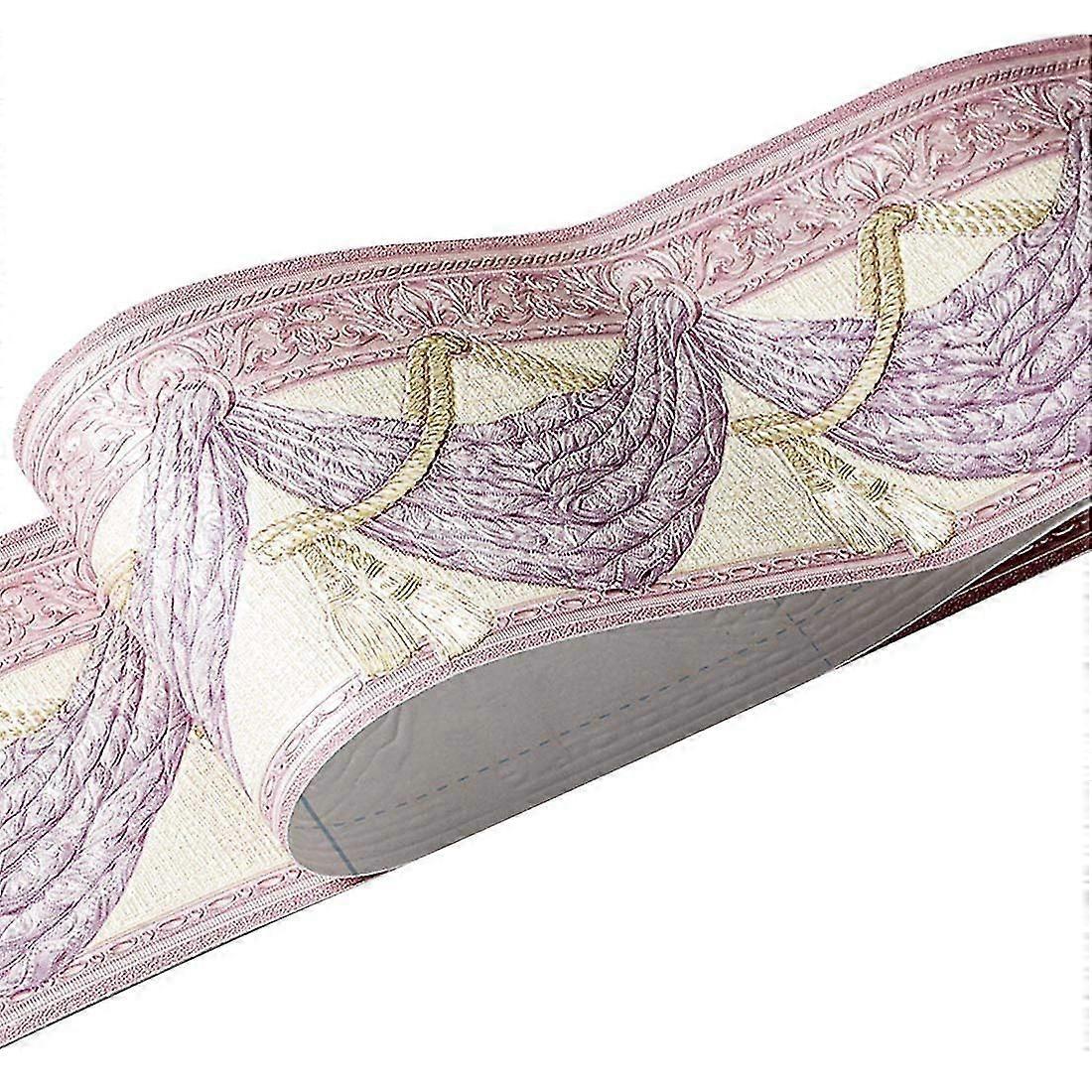 3d Self-adhesive Wall Stickers Border Wallpaper(purple)