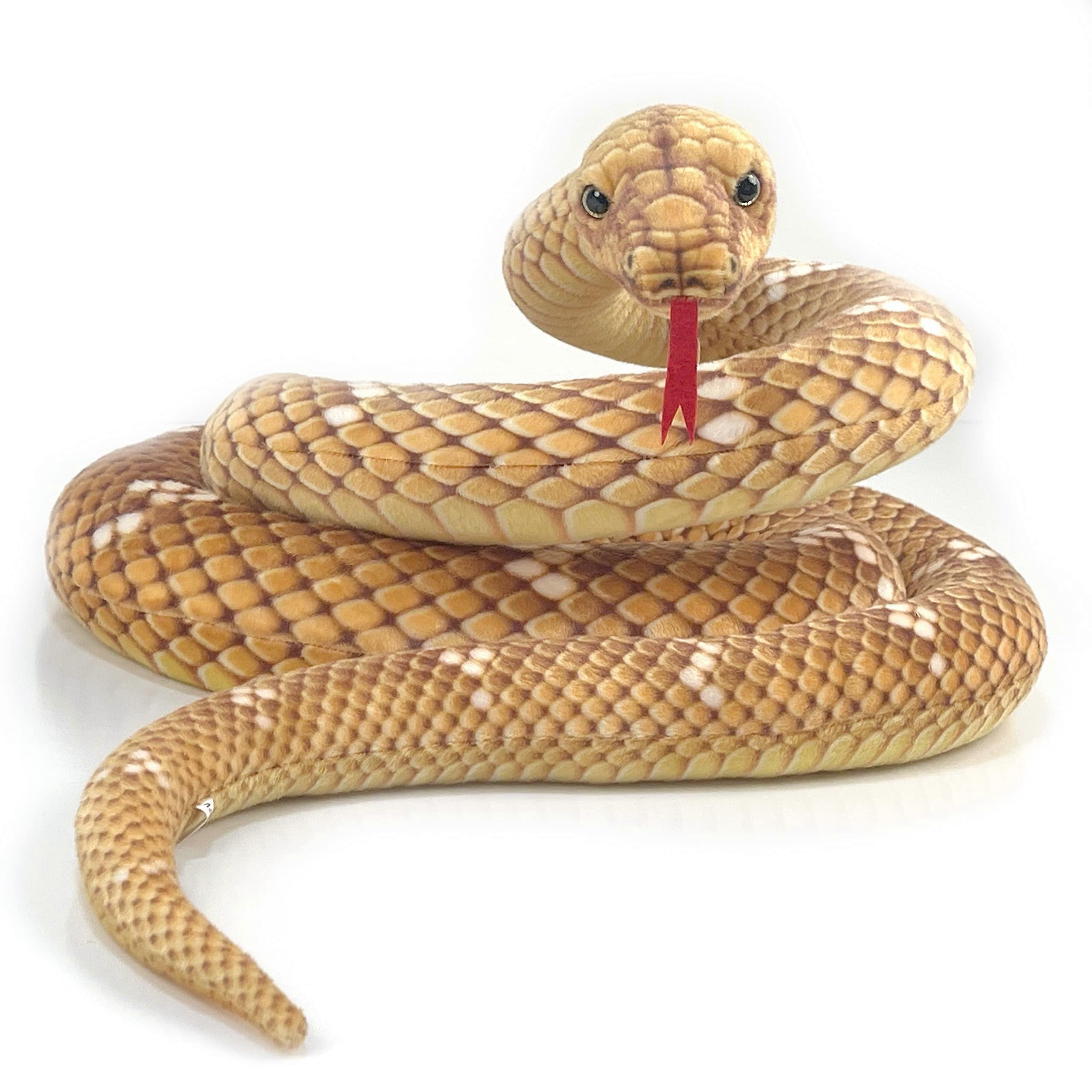 1 Inch Brown Stuffed Anaconda Plush Snake Toy for Kids Prank Props 112 Inch