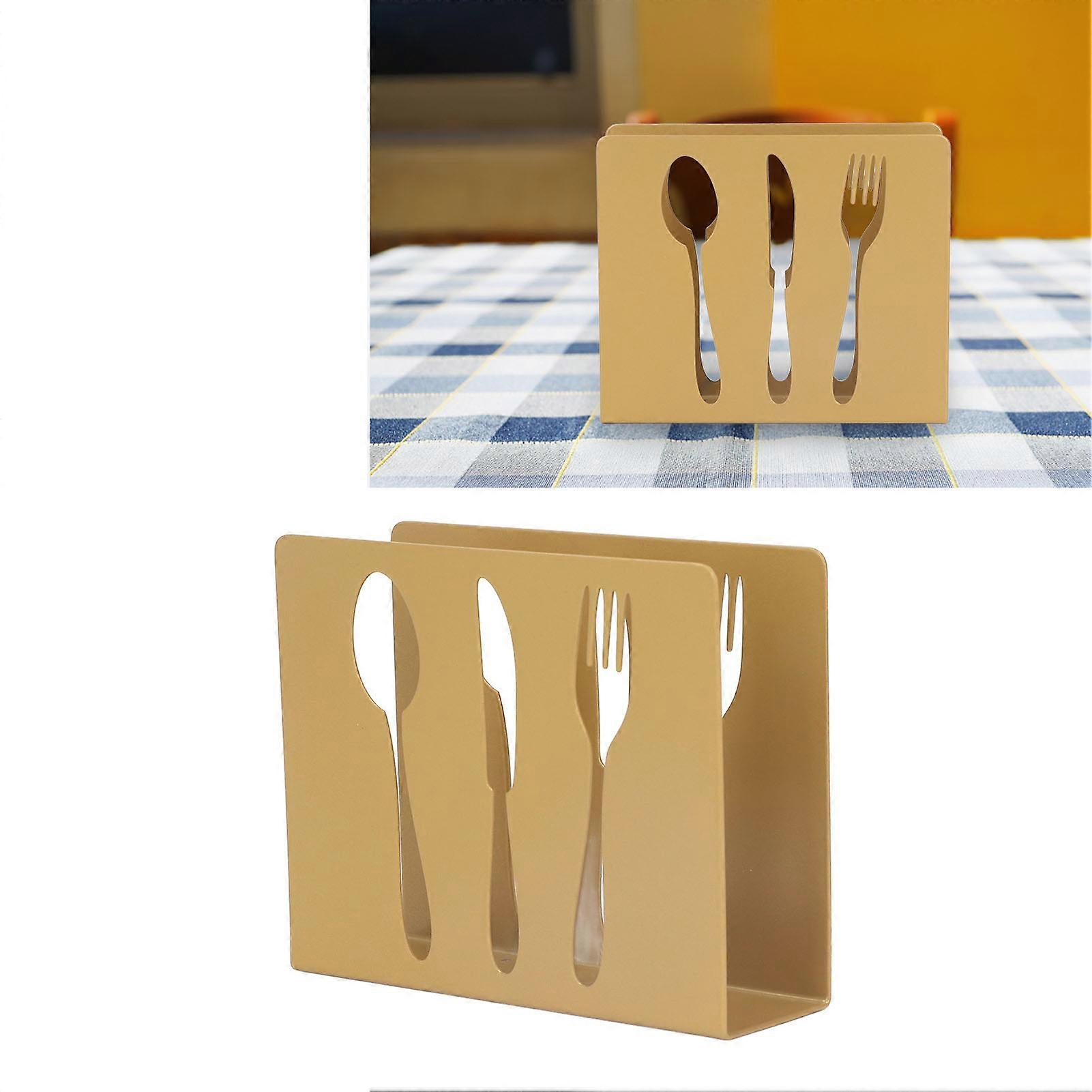 2pcs Stainless Steel Hollow Pattern Napkin Holder for Dinner