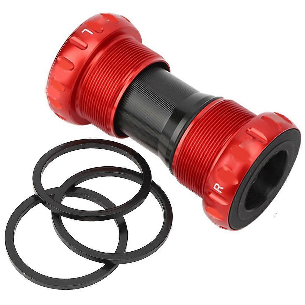 Aluminium Alloy Lightweight Mountain Bike BB Screwing in Thread Ceramics Bearing Thread Bottom Bracket Bicycle AccessoryRed