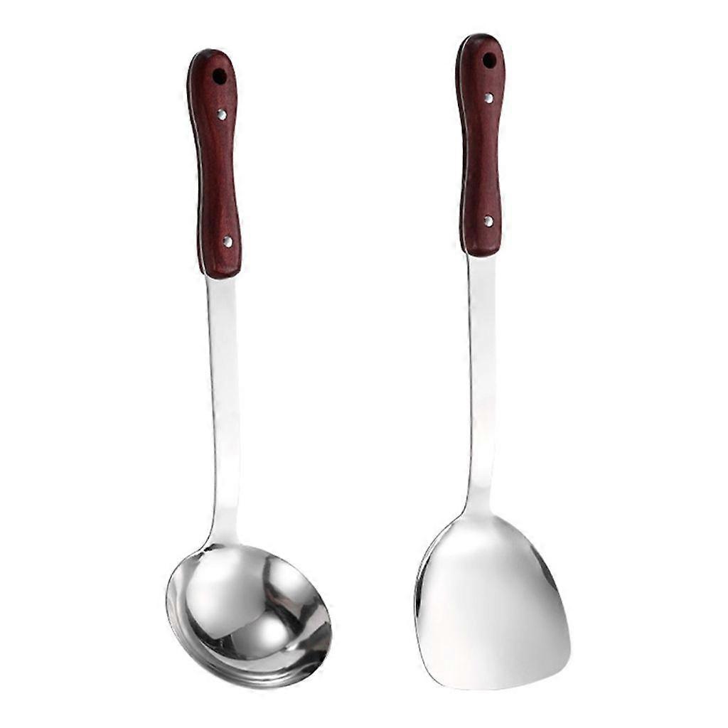 Practical Kitchen Spatula and Soup Ladle with Handle for Comfortable Grip