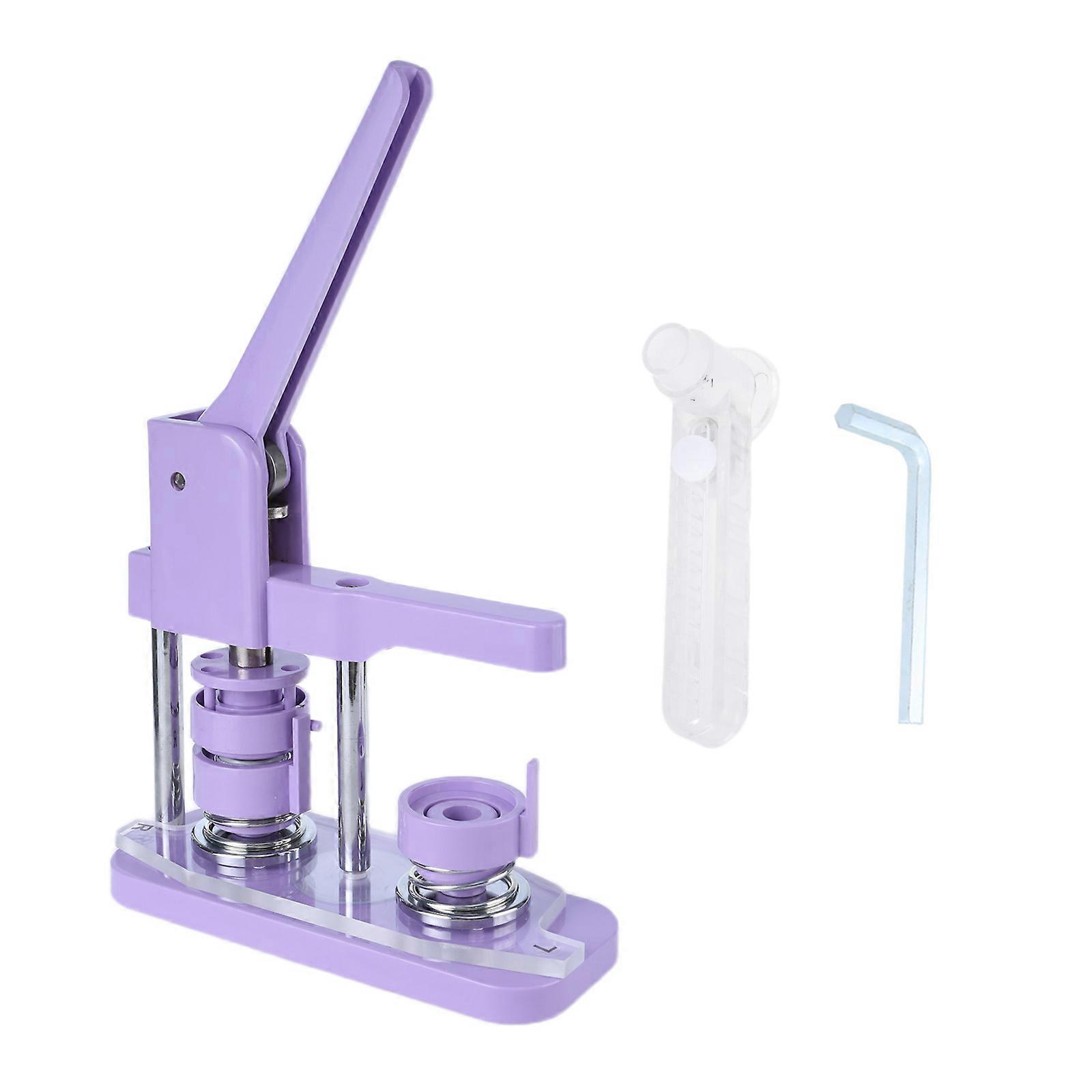 Handheld Pin Badge Maker Creative Round Badge Press Device Pin Maker Set with Cutter and Button Materials