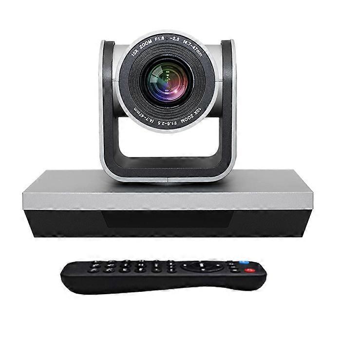 YANS YS-H210U USB HD 1080P 10X Caméra de vidéoconférence à objectif zoom avec télécommande, prise US (gris)
