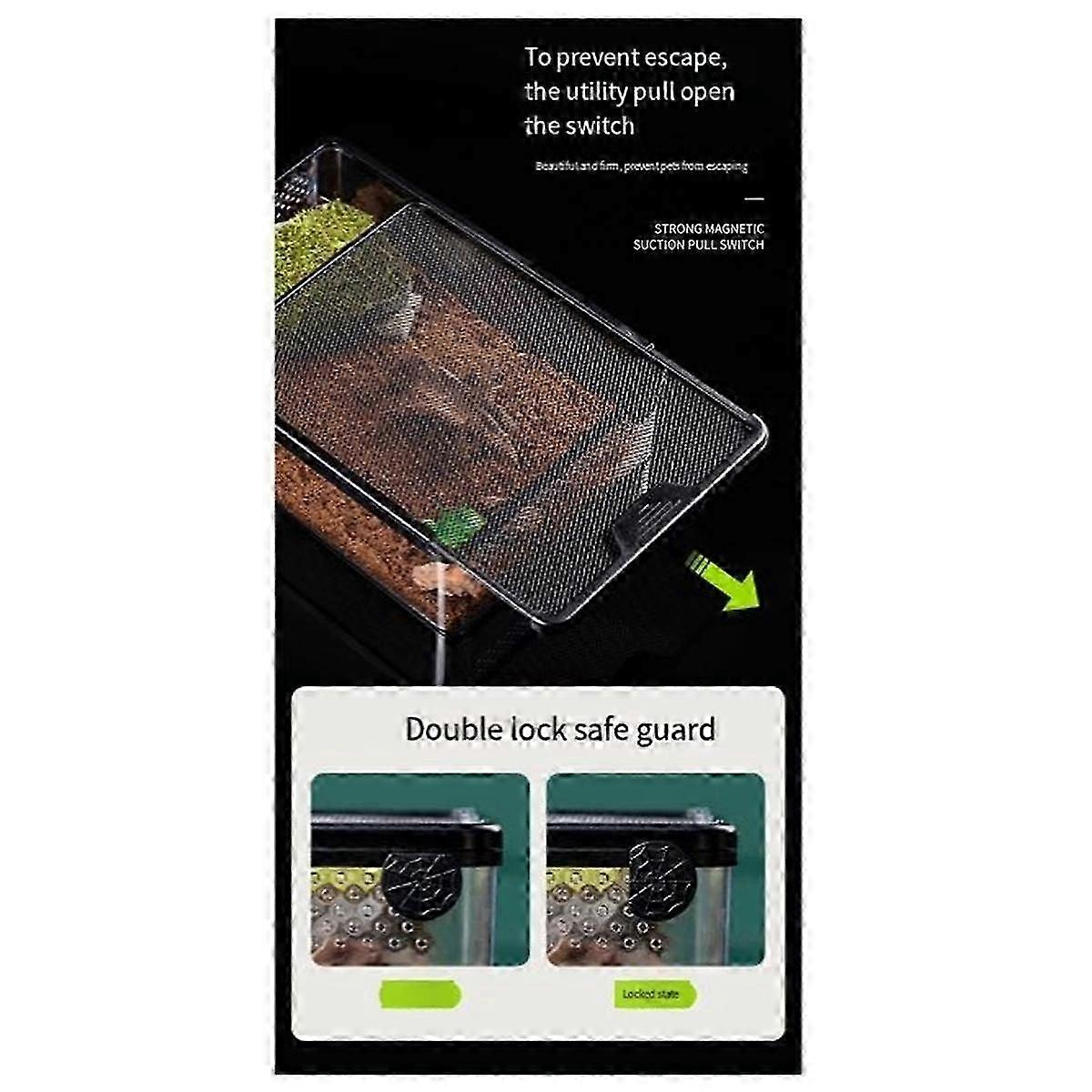 Transparent Reptile Feeding Box Amphibian Insect Reptile Breeding Box Ventilation Hatching Container Reptile Breedingbox