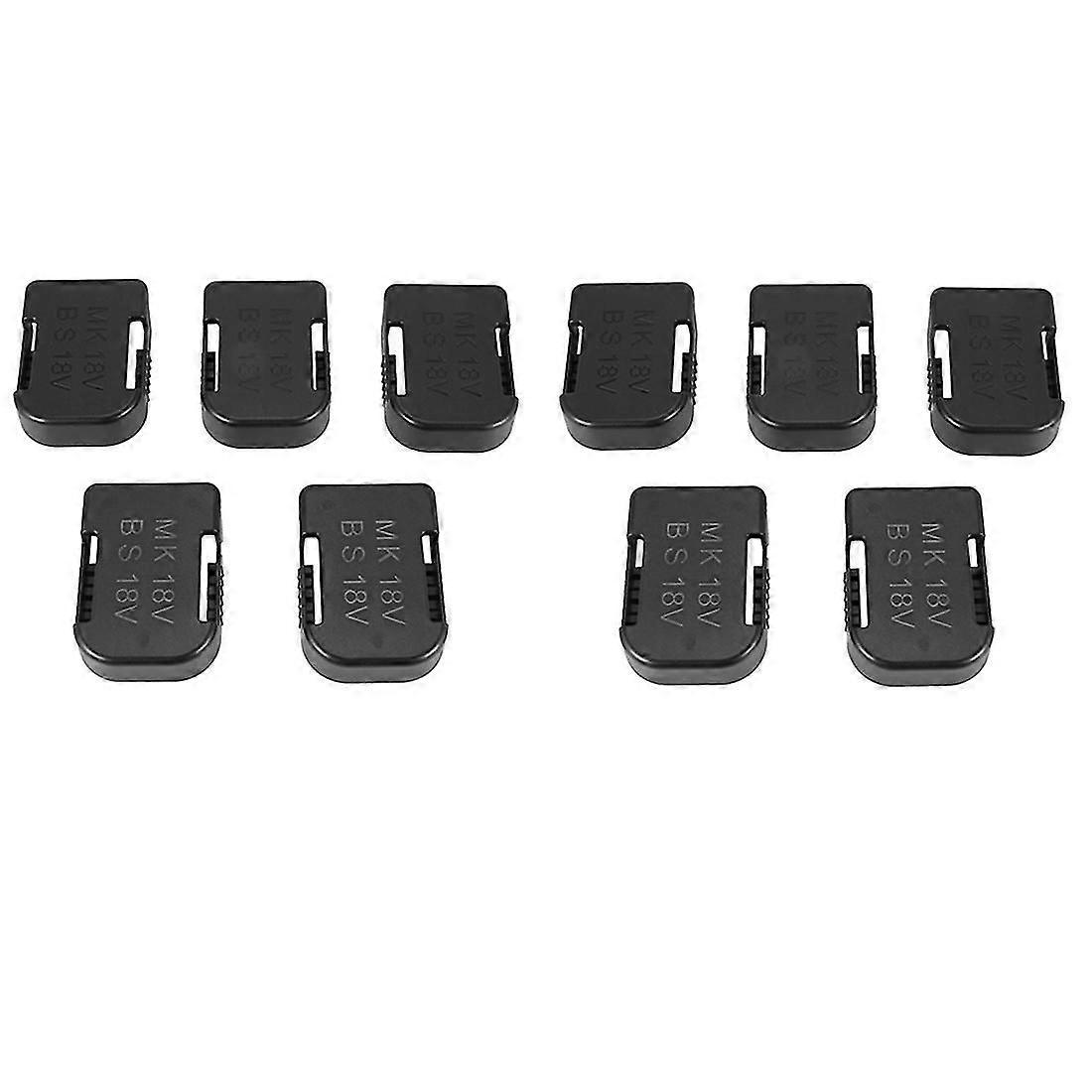 10 Pcs New For 18v Fixing Devices Battery Storage Holder Case(black)
