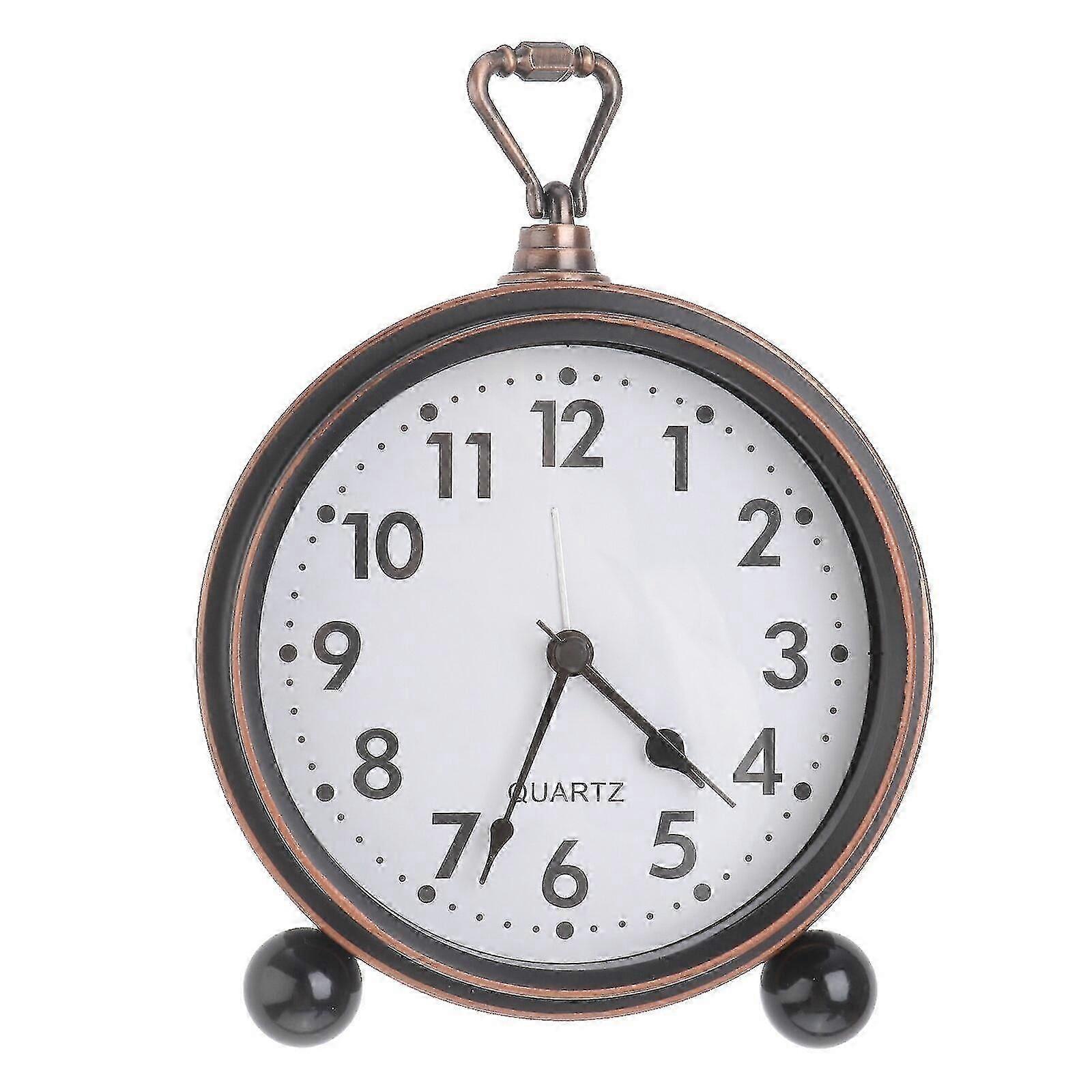 1pc European-style Table Clock Mute Clock Retro Desktop Clock Living Room Decor