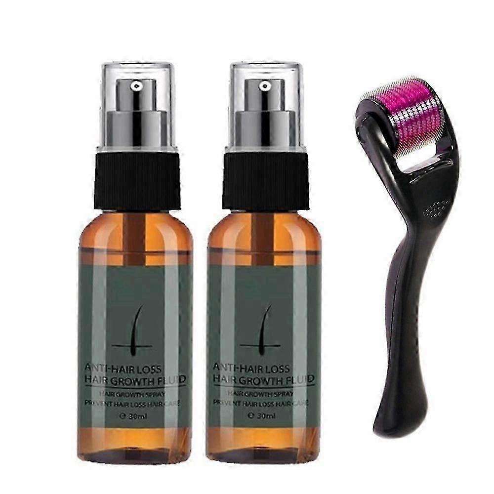 2 قطعة طقم نمو زيت اللحية المشكل الأسطوانة المنشط مصل بلسم ومشط الهدايا