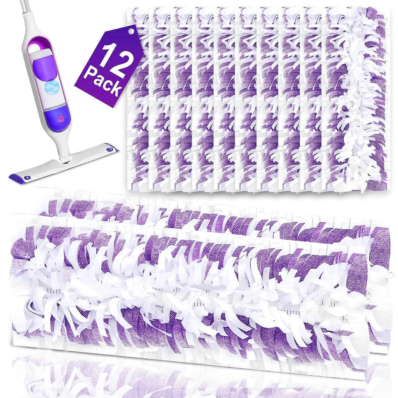 Disposable Power Mop Pads Refills Compatible with Swiffer, Replacement for Safe Floor Cleaning,12 Pack