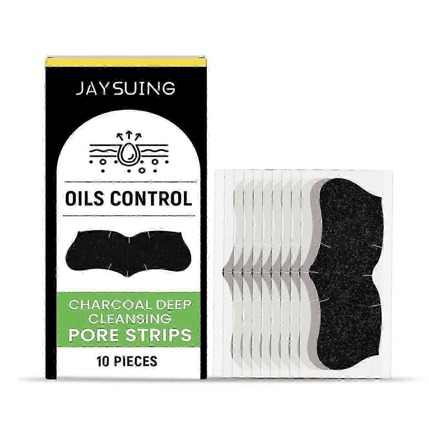 Jaysuing Charbon de bois Nettoyant les pores Nez Patch nettoie le nez Points noirs Acné Resserrement des pores Nez Pa