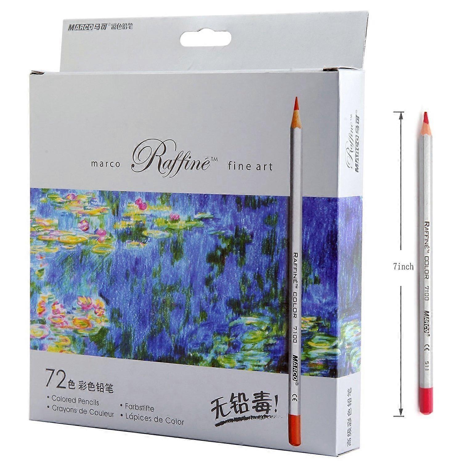 72 Marco Colored Pencils with Pen Pouch Set/Color Professional Art Drawing Pencils for Artist Sketch Drawing