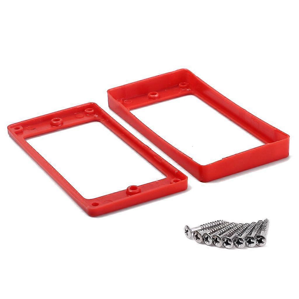 Roter Kunststoff-Tonabnehmer-Montagering für E-Gitarren-Zubehör 2er-Set