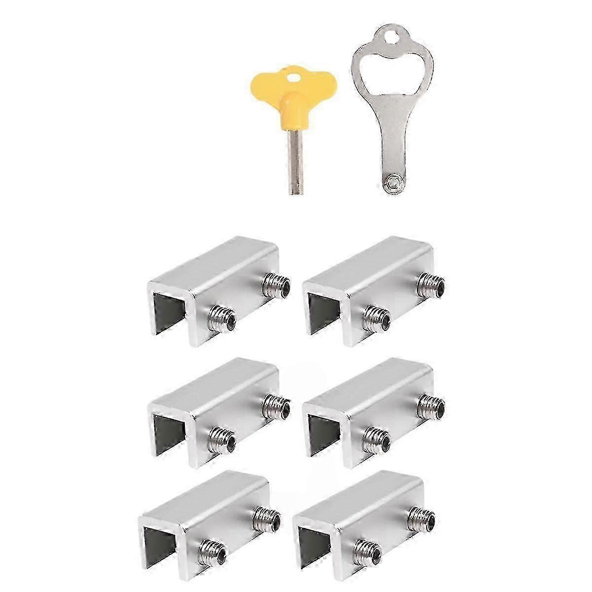 6 Sets Window Lock for Sliding Windows & Doors, Adjustable Vertical & Horizontal