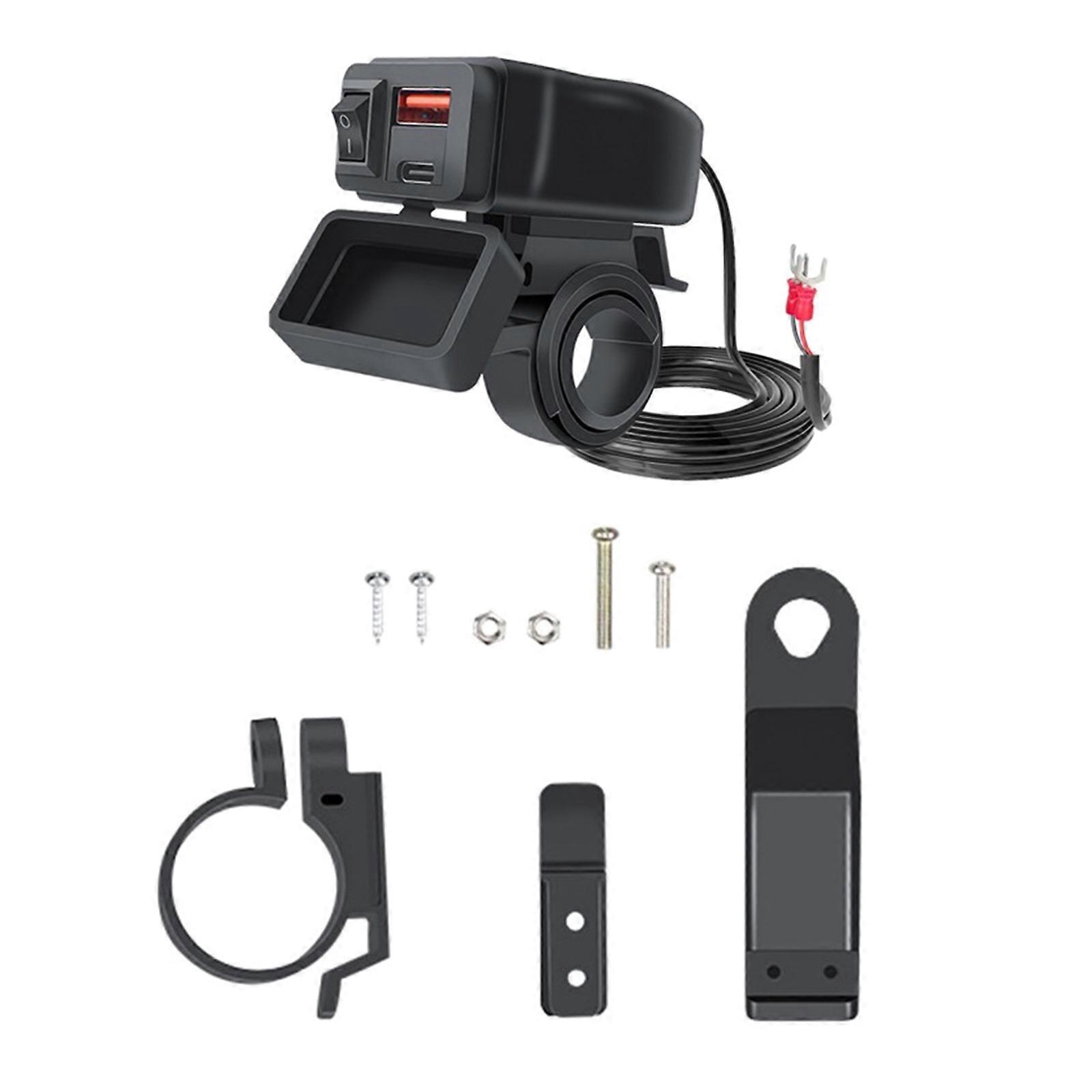 60W Motorcycle Handlebar Chargers Supports PD And QC3.0 For Efficient Charging Adventure Enthusiasts Commuters Travelers