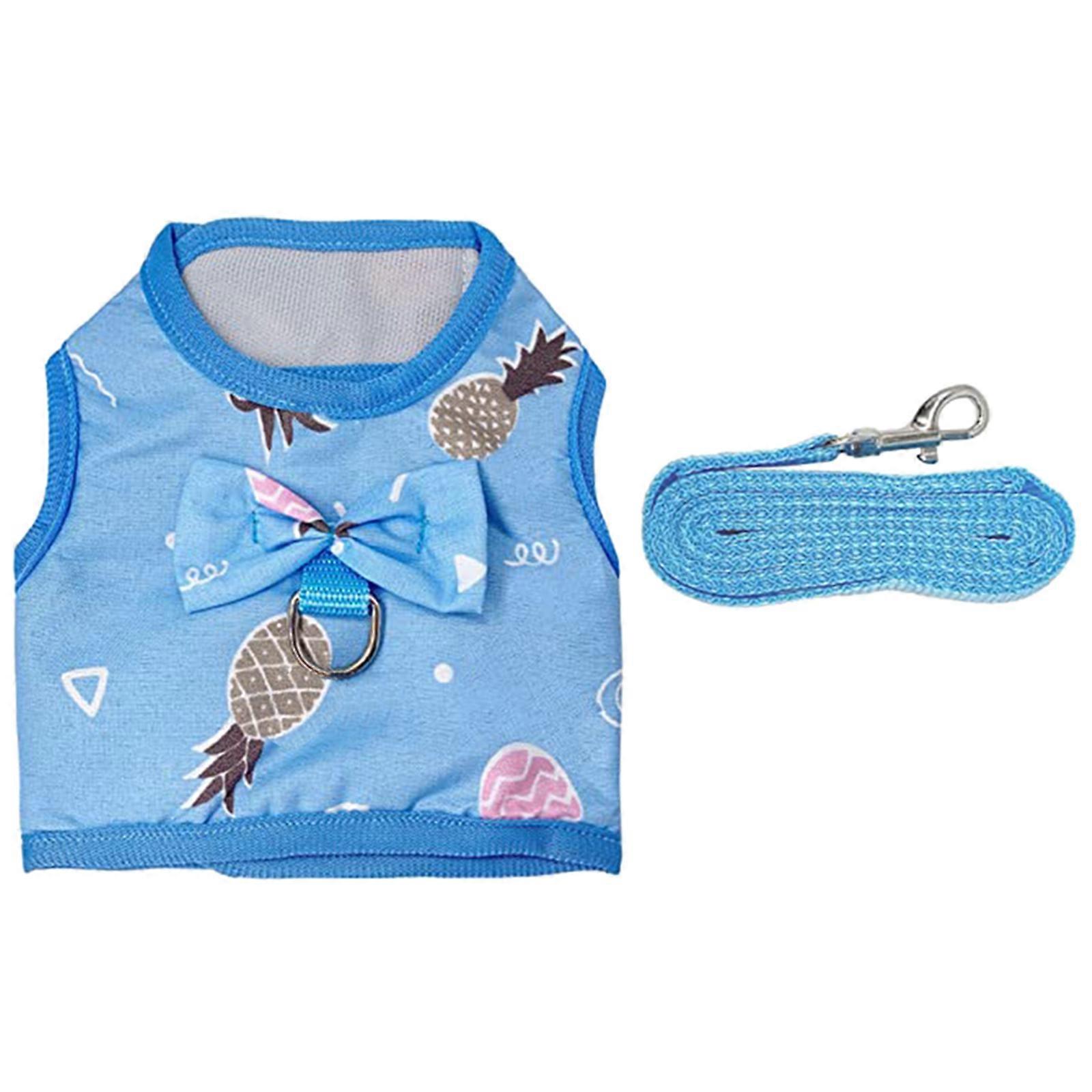 Bunny Harness and Leash Set Rabbit Vest with Bell for Guinea Pig Ferret Chinchilla Hamster Squirrel 3 Sizes 2 Colors  S