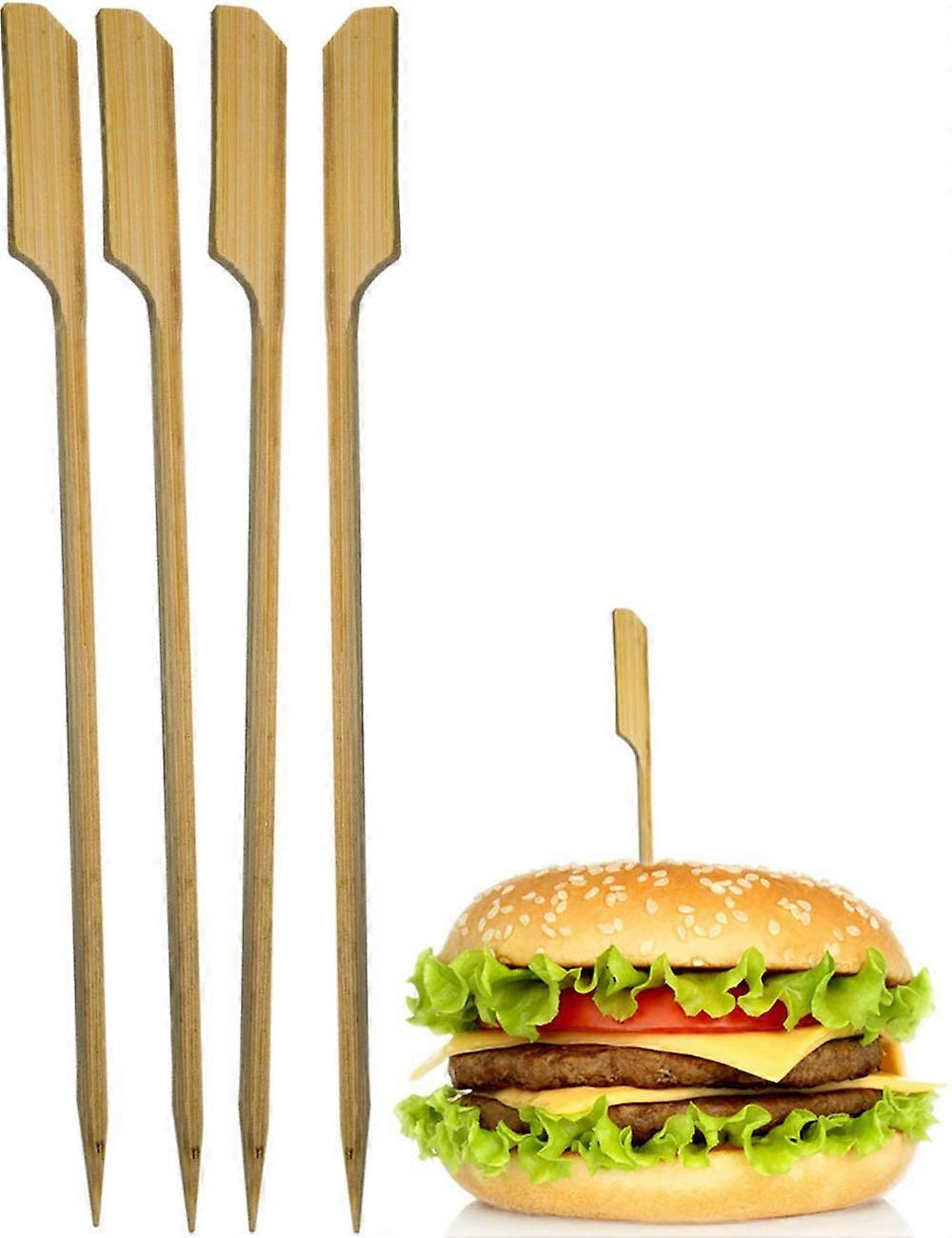 ® 50 x Hamburger Wooden Skewers BBQ Grill Skewers 15cm Pack of 50