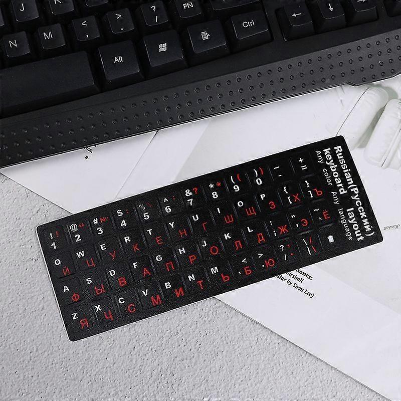 Russian standard keyboard layout sticker letters on replacement