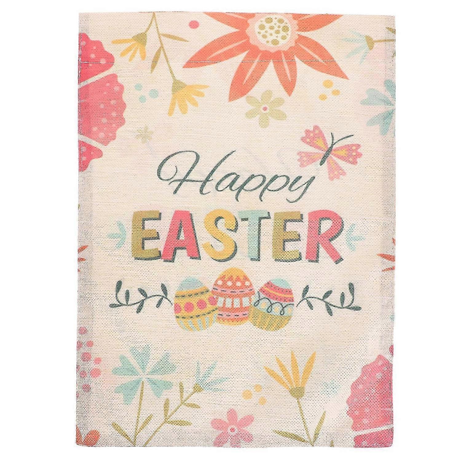 1PCDecorative Easter Prop Beautiful Garden Flag Happy Easter Garden Flag