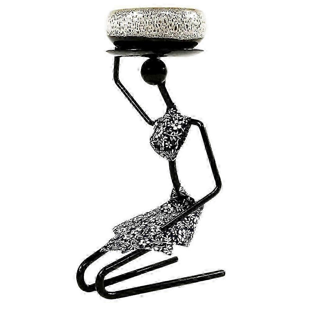 1 Set Creative Succulent Flower Pot with Iron Art Rack for Planting and Displaying Flowers